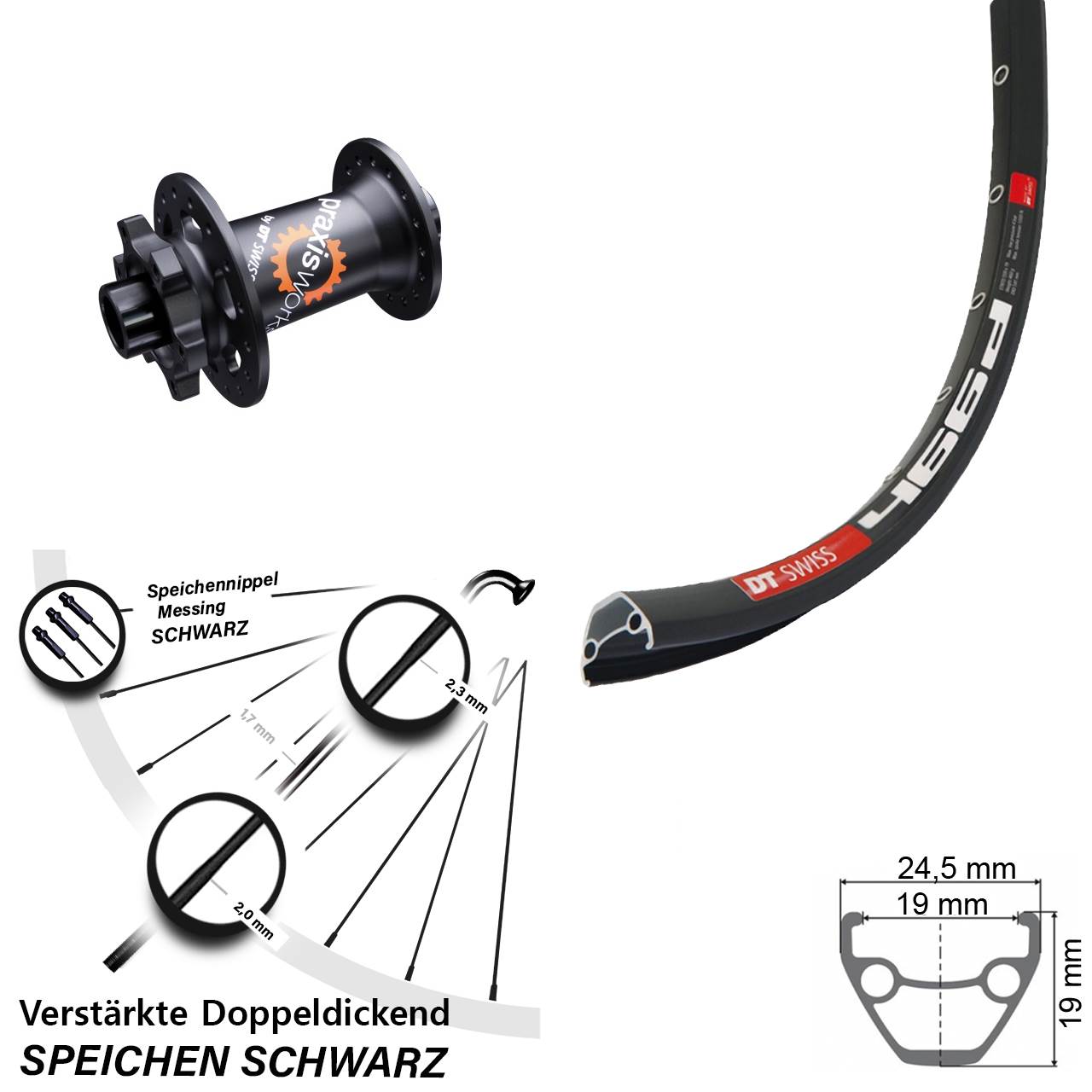 Disc Laufrad 29 Zoll DT Swiss 466d-350 15x100