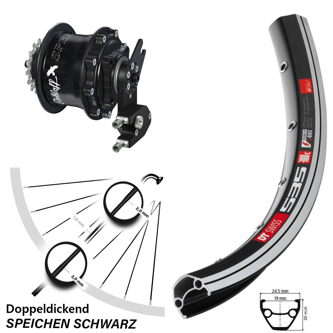 DT Swiss 535 Hinterrad 28 Zoll Rohloff Speedhub 500/14 CC OEM2