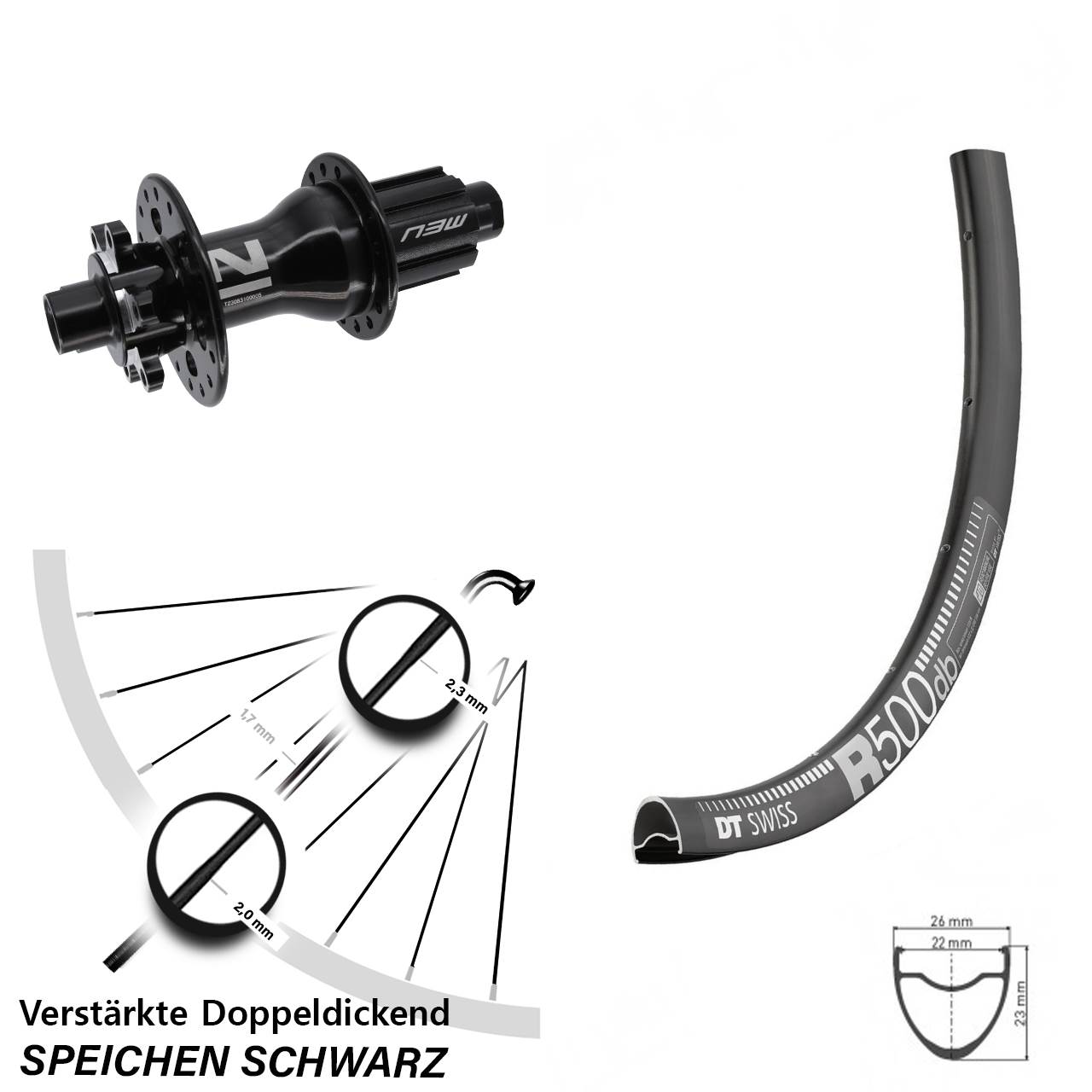 DT Swiss R500 Novatec D792 28-29 Zoll Disc Hinterrad 12x142 Campagnolo N3W