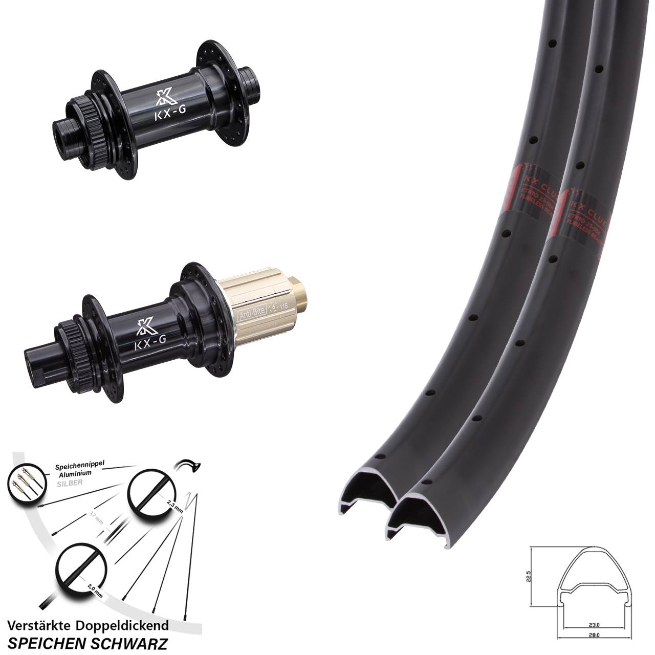 KX-G Clue 29 Zoll Disc Laufradsatz 15x100 12x142 8-12 fach HG