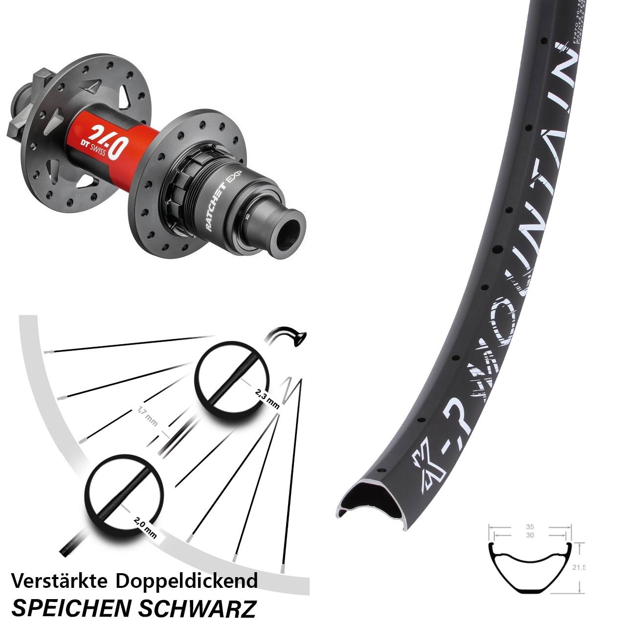 Boost Disc Hinterrad 12x148 29 Zoll KX-R Mountain DT Swiss 240 EXP XD 11-12 fach