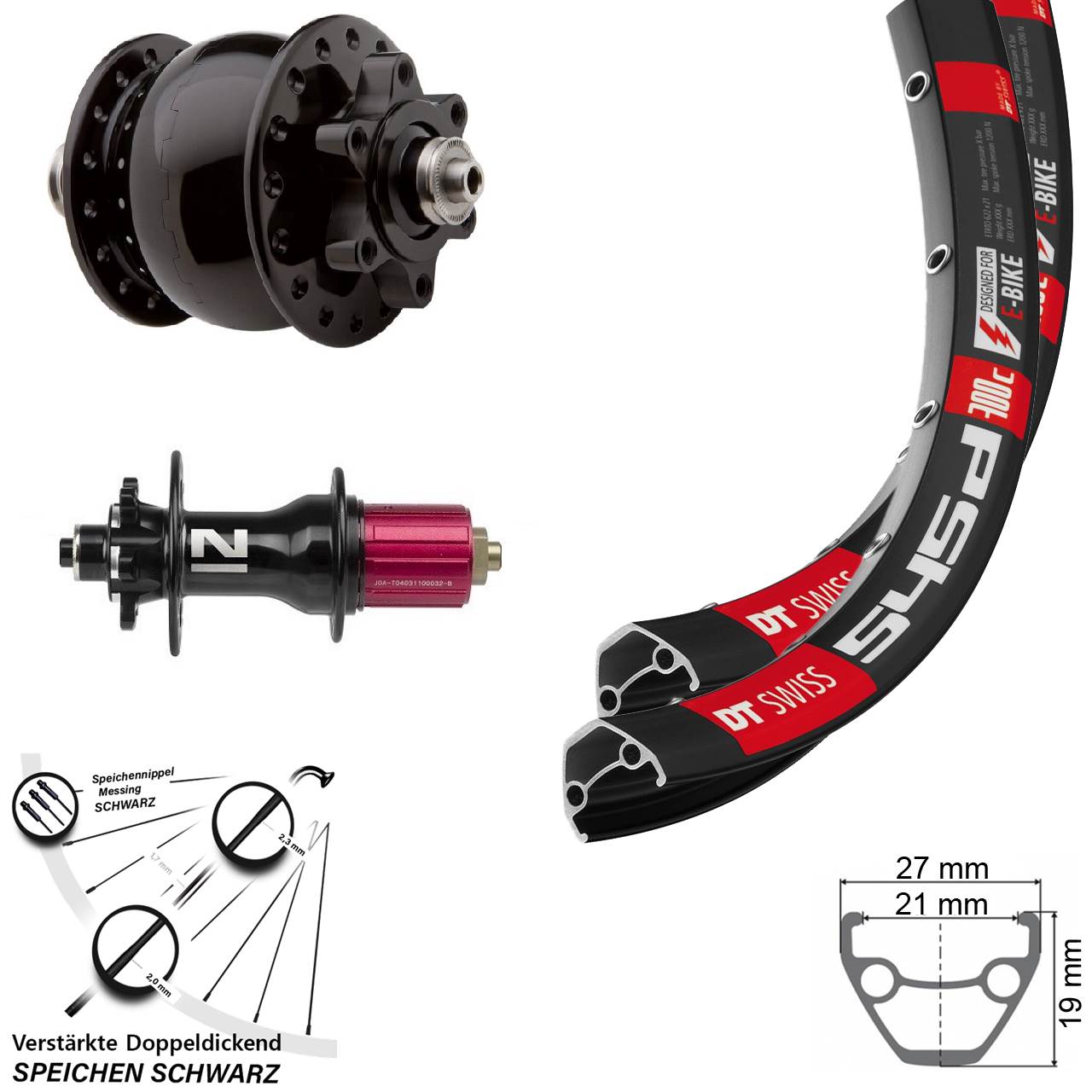 DT Swiss 545d Novatec Superlight SON 28 Disc 6-Loch 26 Zoll Laufradsatz QR 8-12 fach