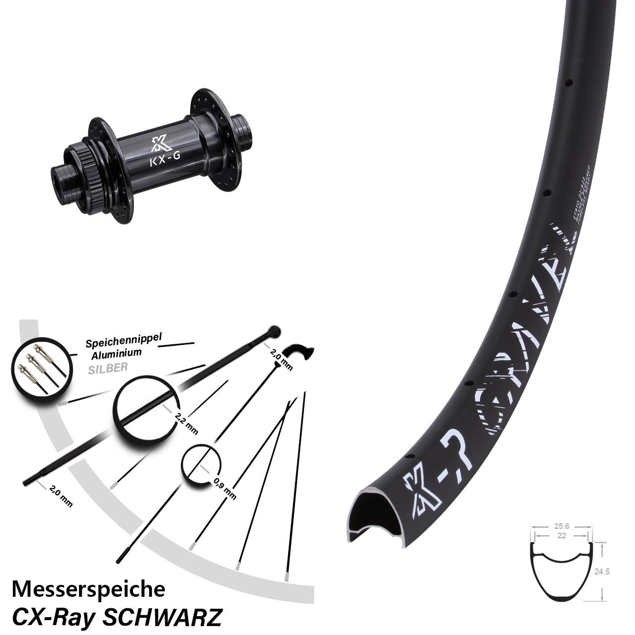 Disc Laufrad 29 Zoll KX-R Gravel 12x100 CX-Ray