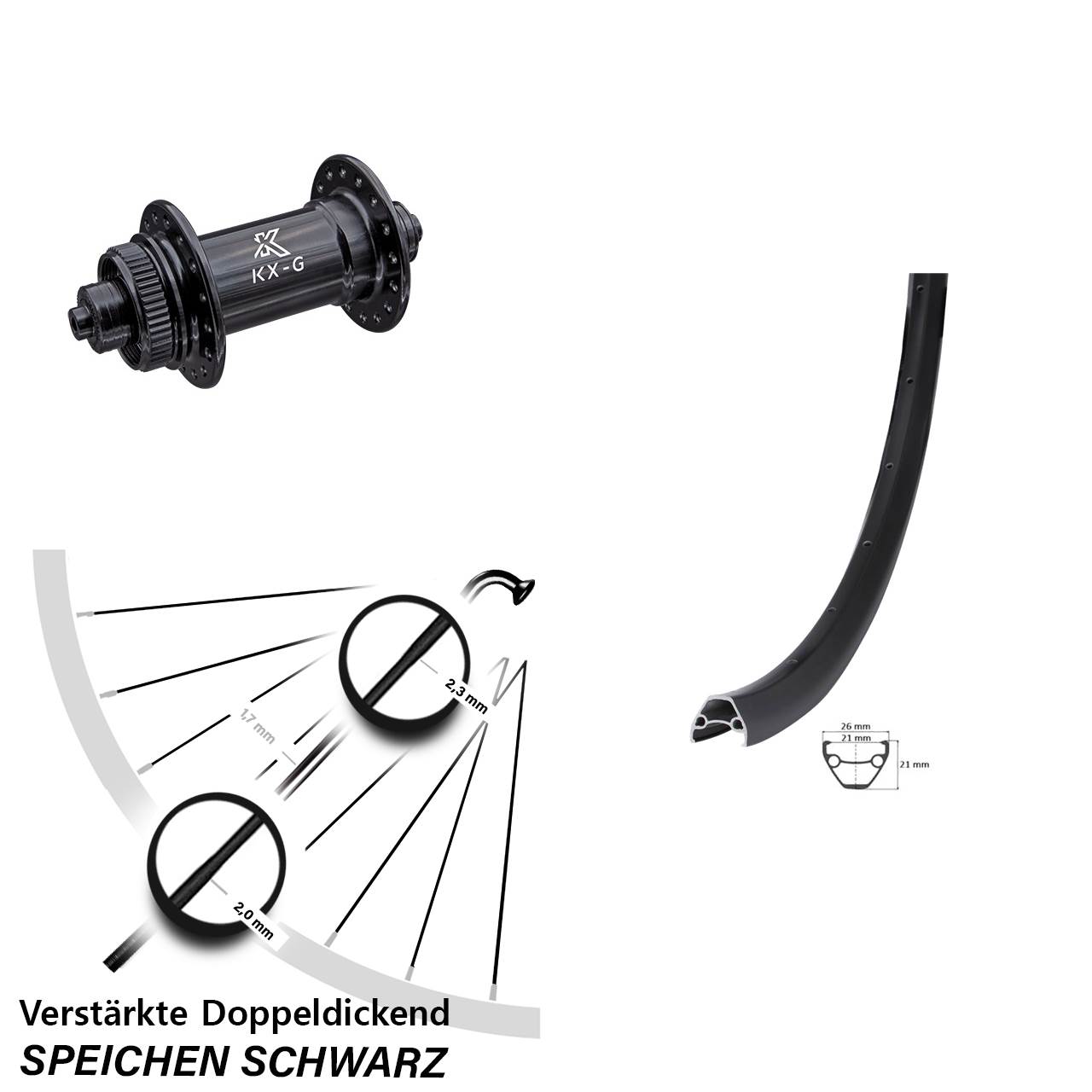 Giant KX-G 29 Zoll Disc Laufrad für Schnellspanner