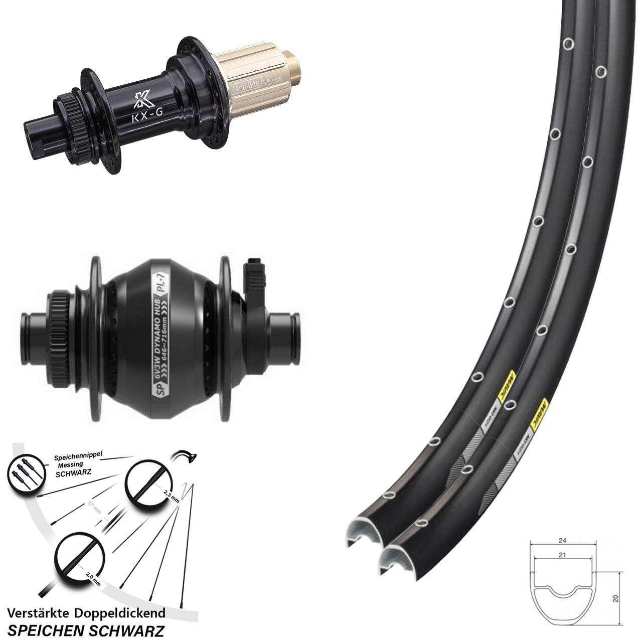 Mavic XC 621 KX-G SP PL-7 29 Zoll Laufradsatz Disc 12x100/142 8-12 fach