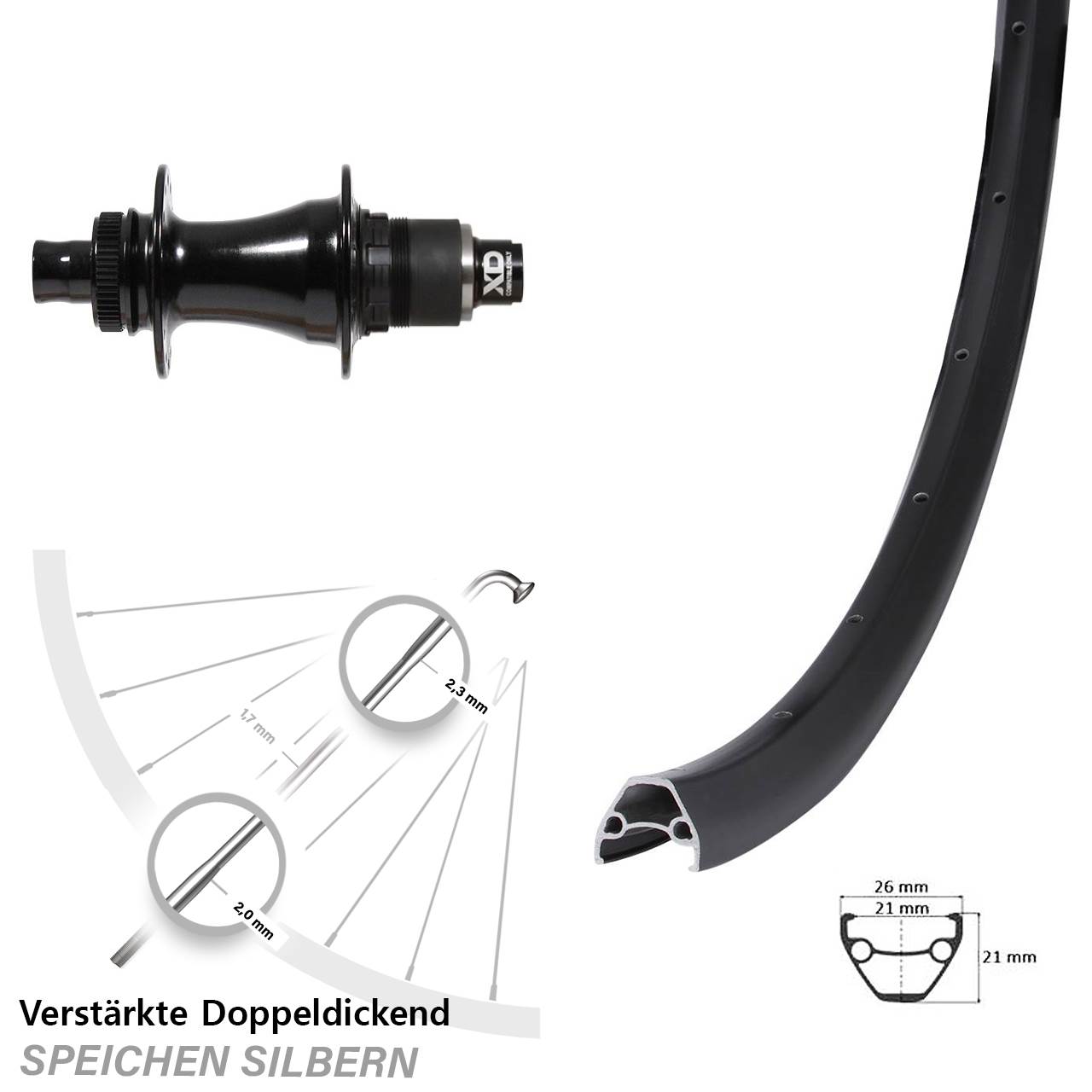 Giant Formula CL-142S 28 Zoll Disc Hinterrad 12x142 SRAM XD