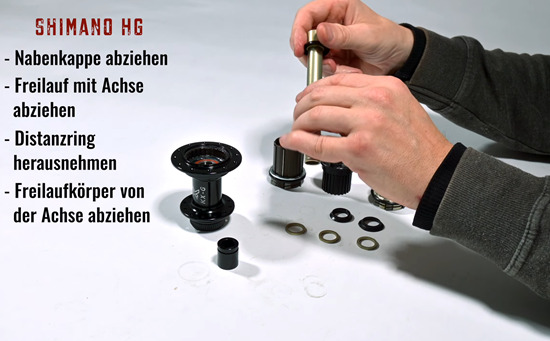 Freilaufkörper bei einer KX-Nabe tauschen