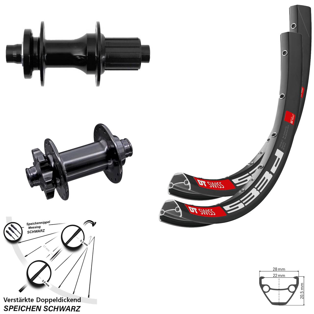 DT Swiss 533 D Aivee MP2 Fastace DA210 650B 6-Loch Laufradsatz 15x110 12x148 8-12 fach