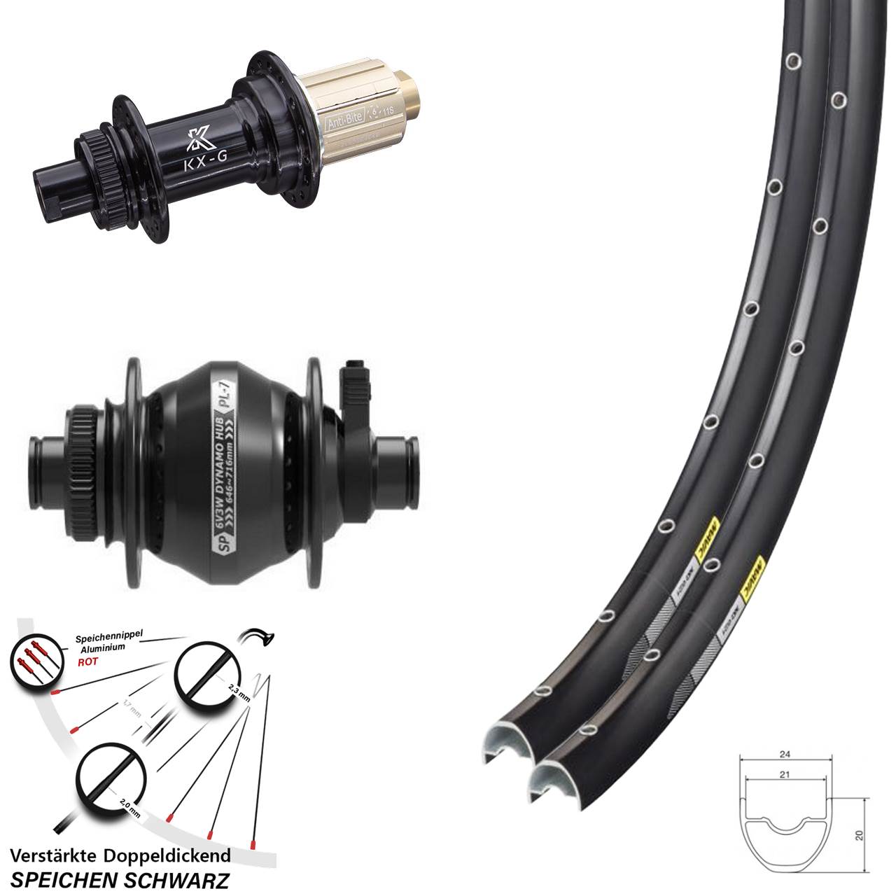 Mavic XC 621 KX-G SP PL-7 29 Zoll Laufradsatz Disc 12x100/142 8-12 fach