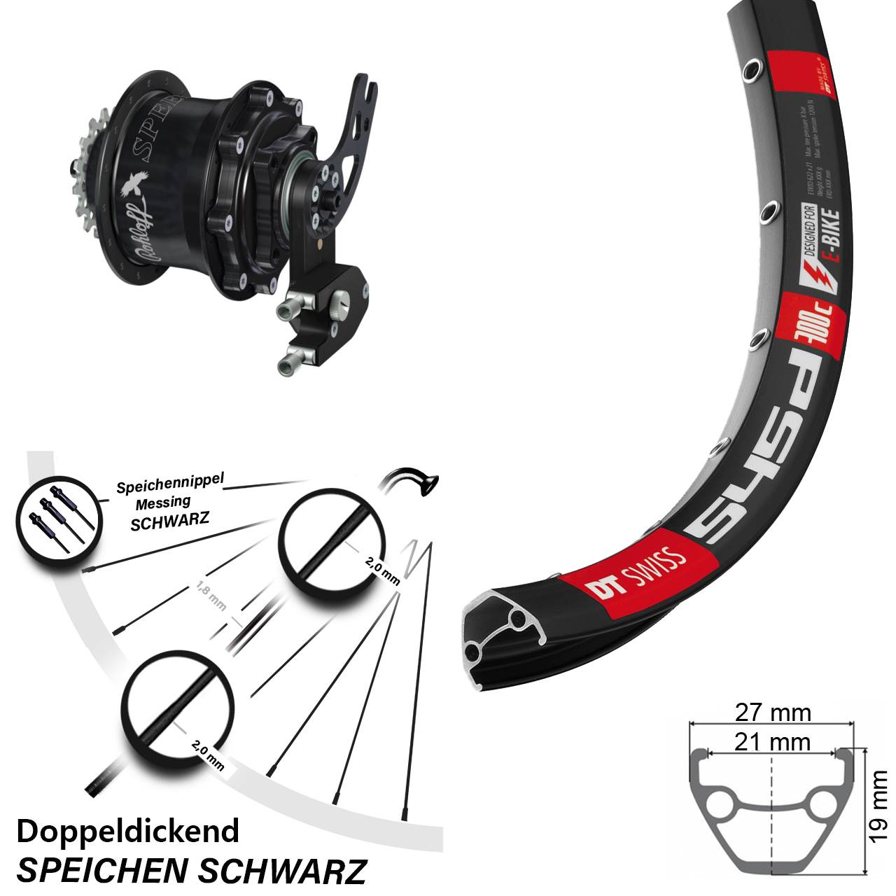 Disc Laufrad 28-29 Zoll DT Swiss 545 Rohloff Speedhub CC DB PM