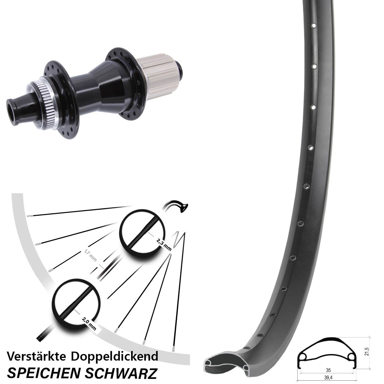 Disc Hinterrad 29 Zoll Ambrosio E35 Novatec CL-142 8-12 fach 12x142