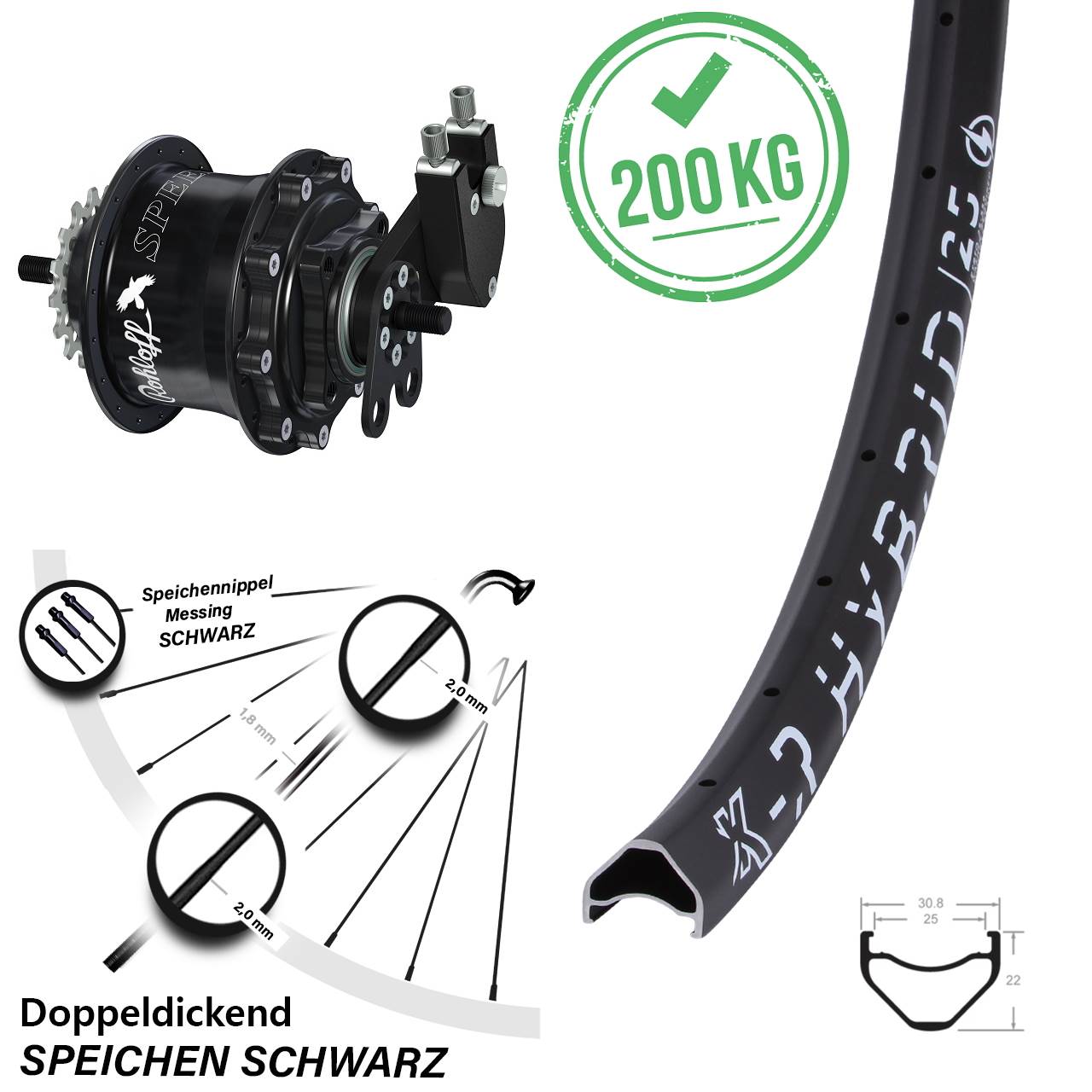 27,5 Zoll KX-R Hybrid 25 Rohloff Speedhub 500/14 TS DB