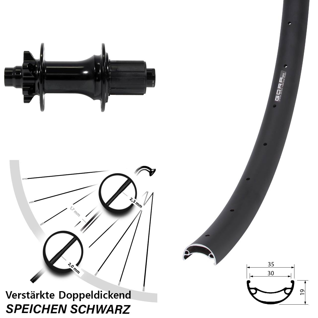 Disc Hinterrad 29 Zoll Gora 30 Formula ECT-148S 8-11 fach 12x148