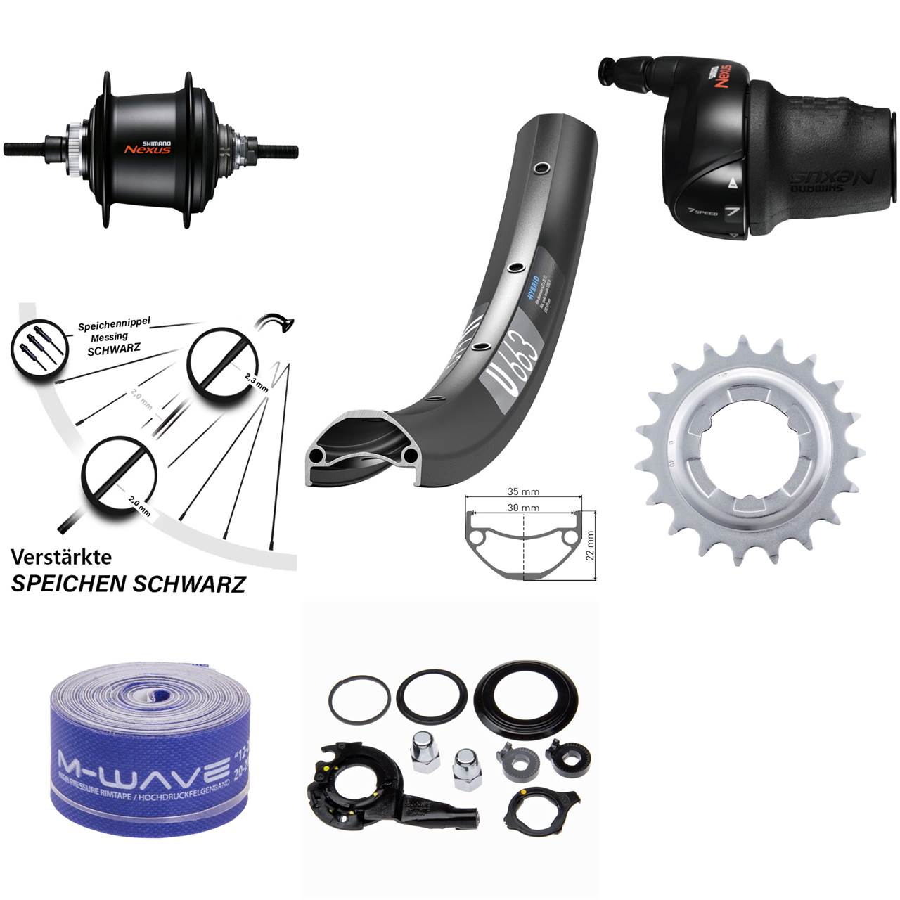 DT Swiss U663 Hinterrad 26 Zoll mit Shimano Nexus 7 Gang Disc