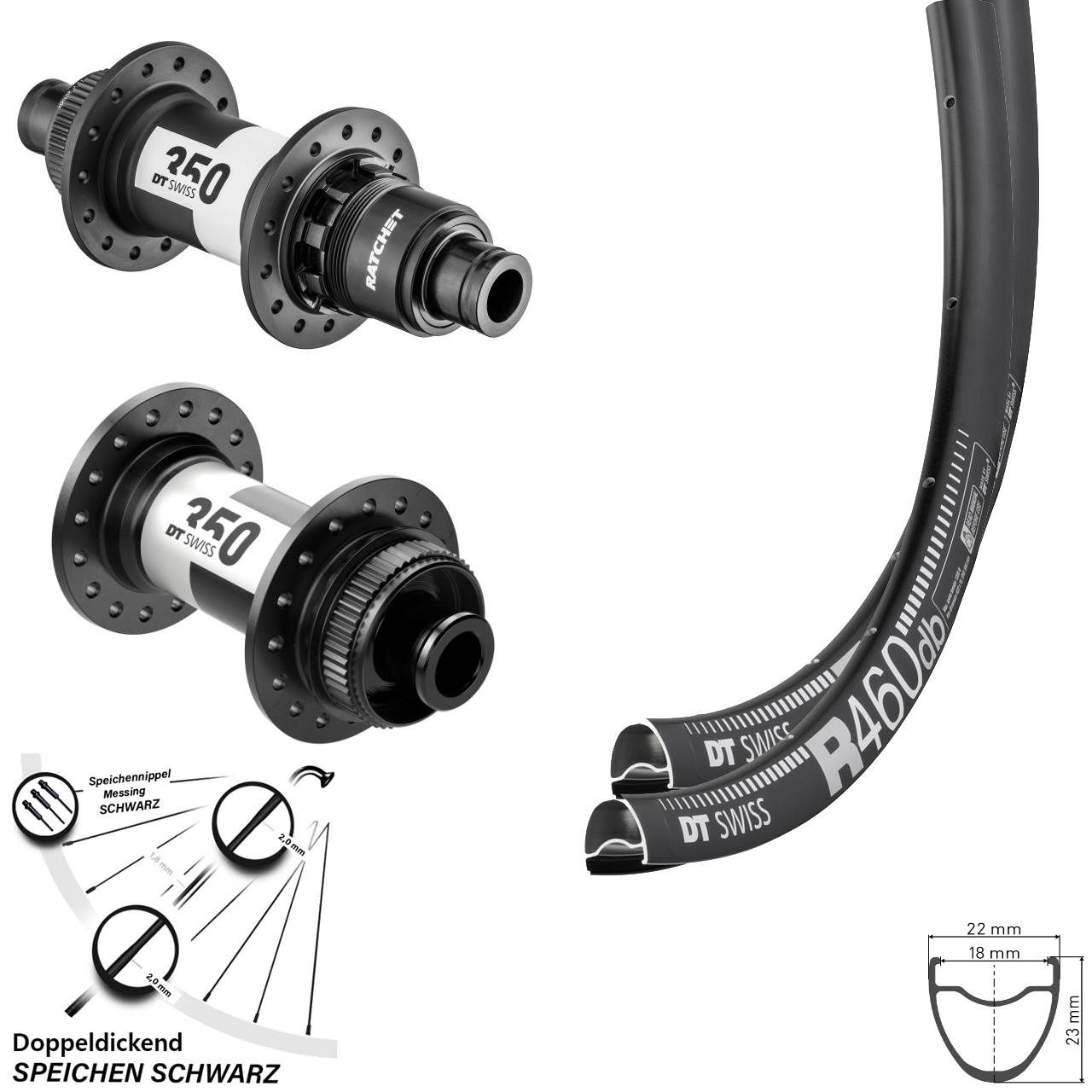 DT Swiss R 460 Disc 350 Road 28 Zoll Laufradsatz 12x100/142 XDR 11-12 fach