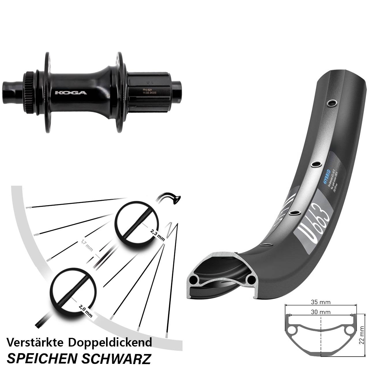 Centerlock Hinterrad 650B DT Swiss U663 Formula ECT-148S 8-11 fach 12x148
