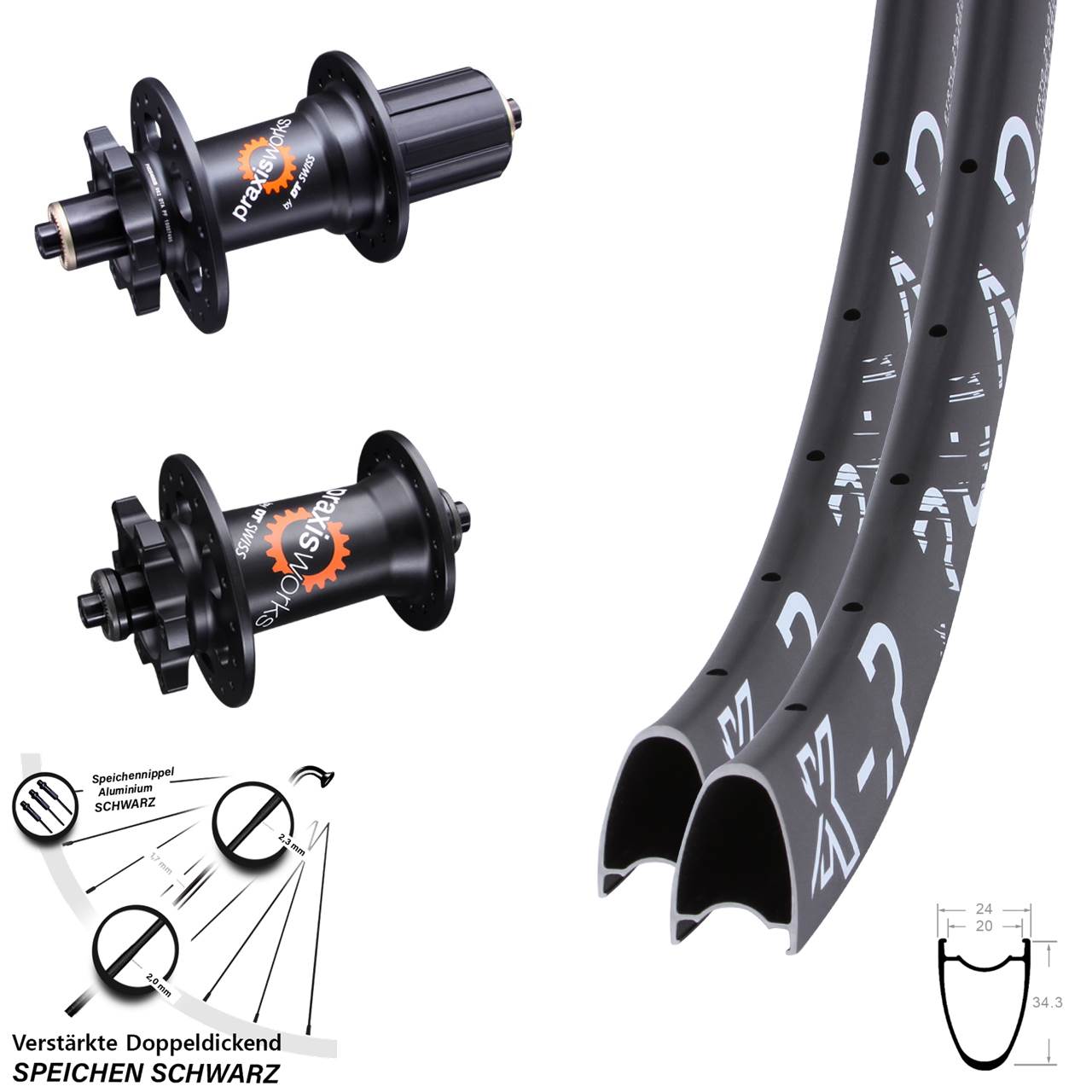 Disc Laufradsatz QR 29 Zoll KX-R Road DT Swiss 350 6-Loch 5x135 HG 8-11 fach