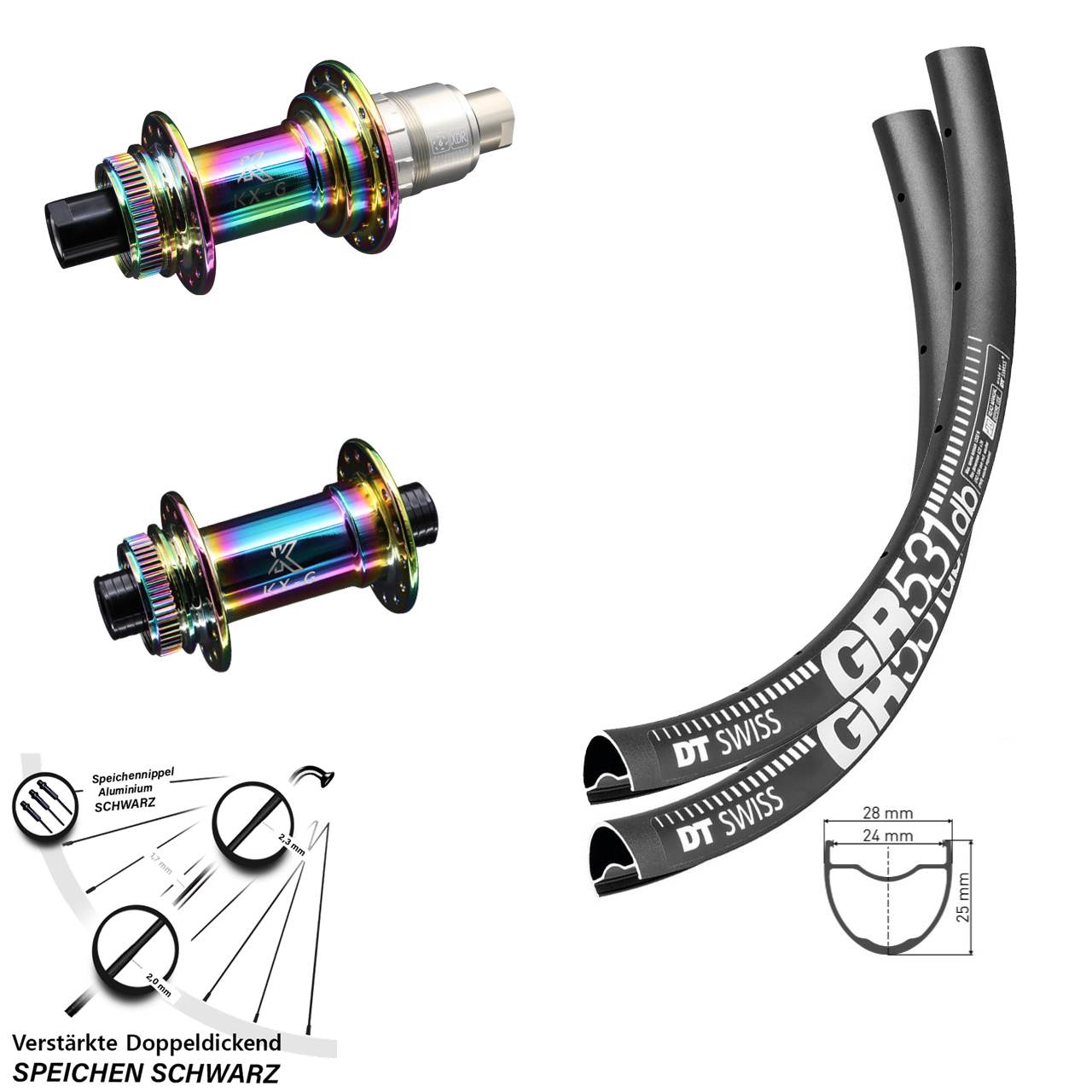 DT Swiss GR531 KX-G Oilslick 28-29 Zoll Disc Laufradsatz 12x100/142 SRAM XDR