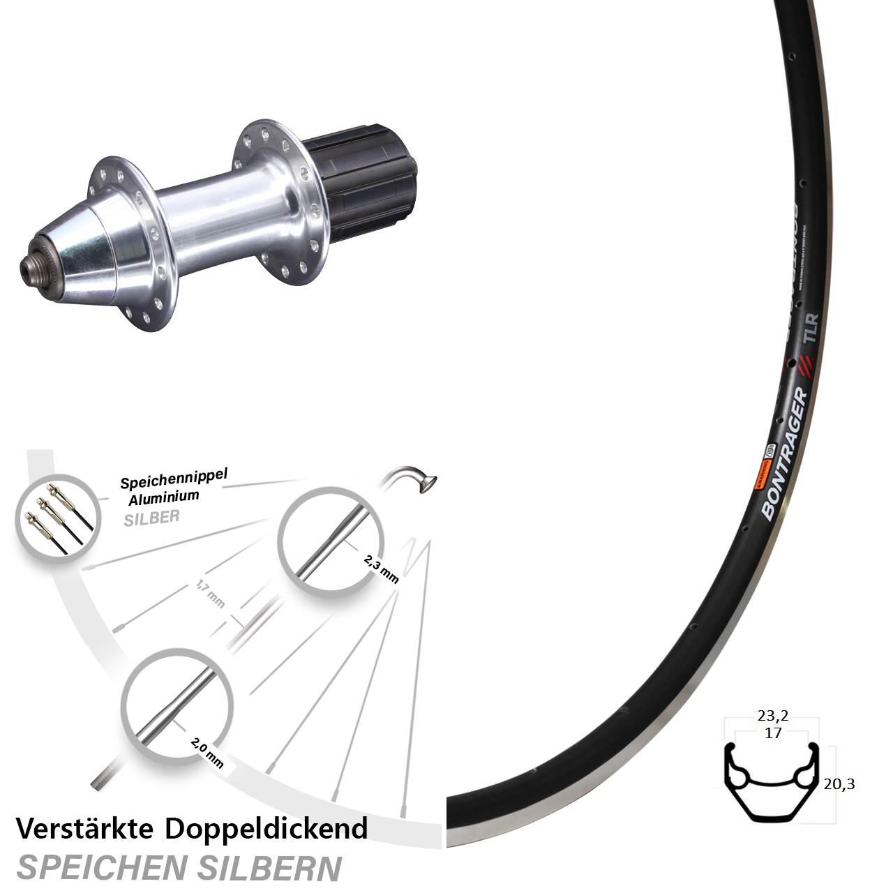 28 Zoll Formula Bontrager Hinterrad QR 8-11 fach HG