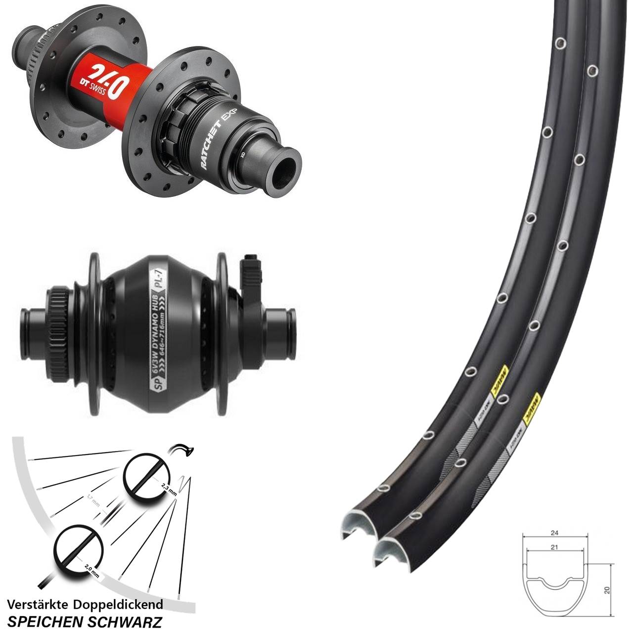 Laufradsatz Centerlock 12x100/142 28 Zoll Mavic XC621 DT Swiss 240 Shutter PL-7 SRAM XDR