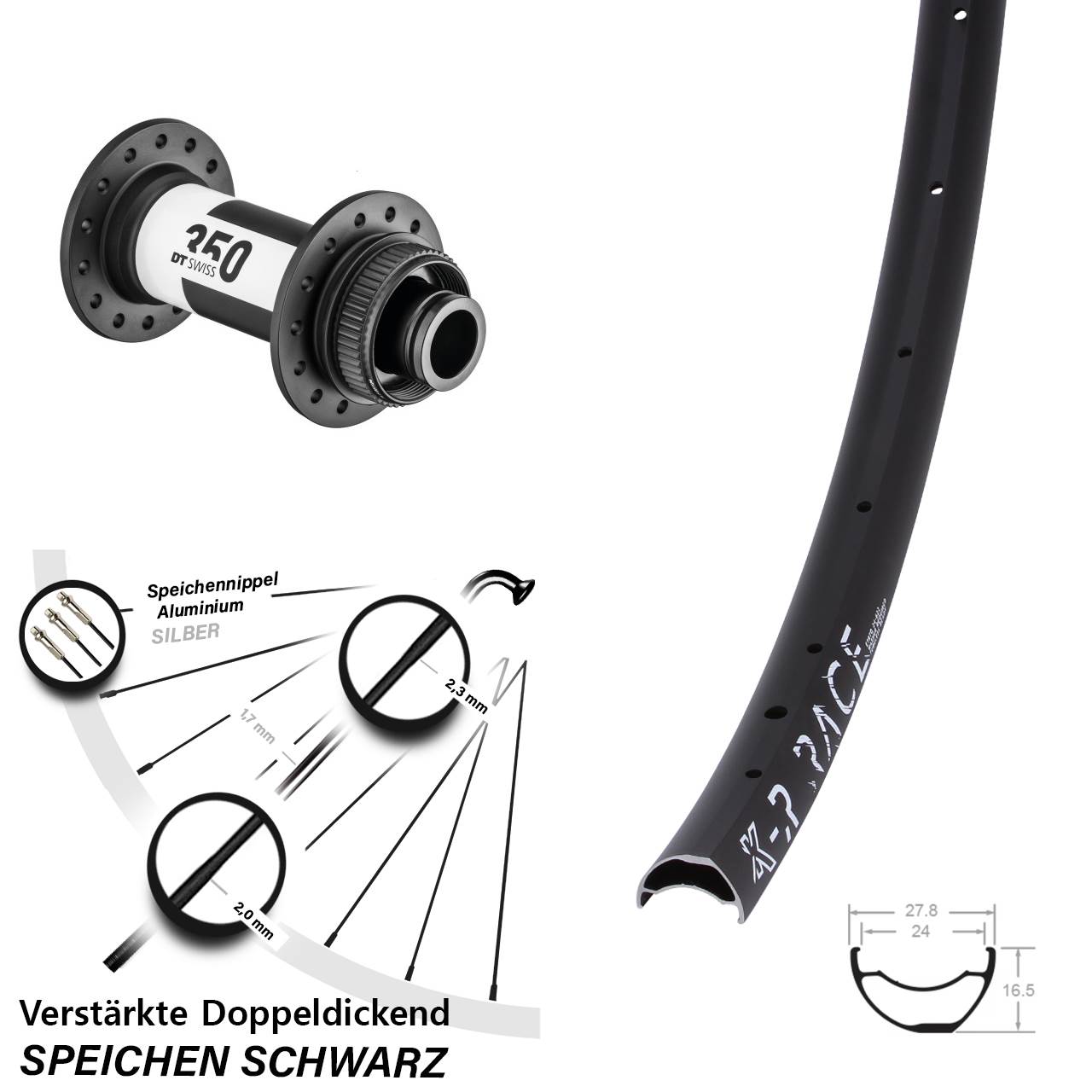 Boost Disc Vorderrad 15x110 29 Zoll KX-R Race DT Swiss 350