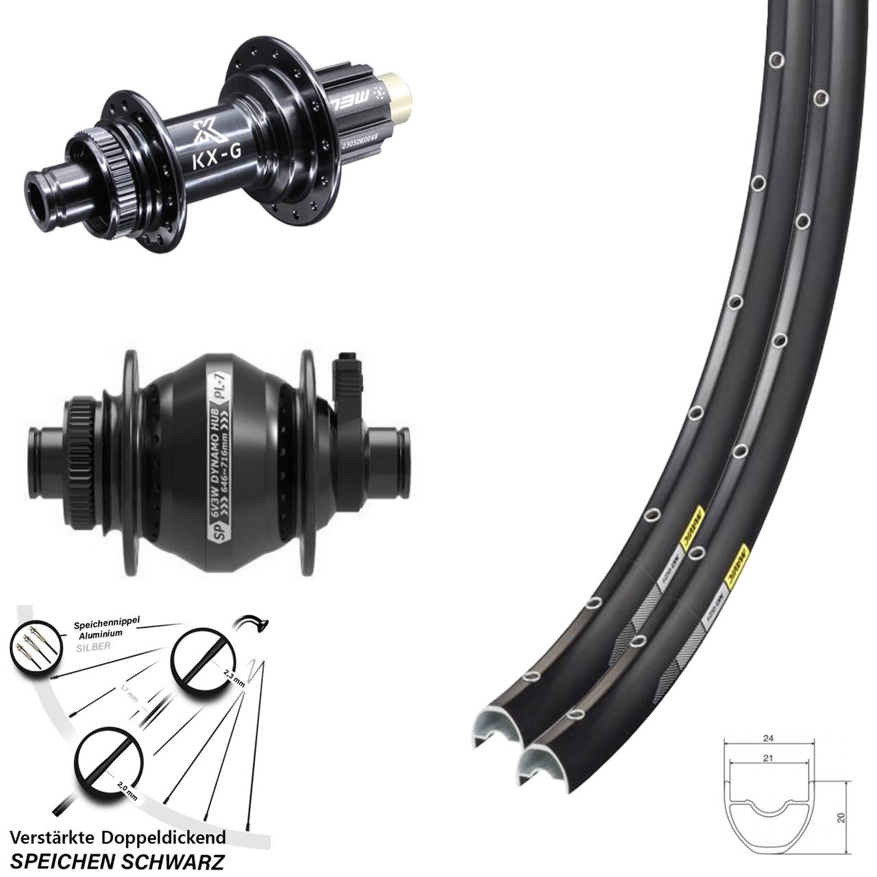 28 Zoll Mavic XC621 KX-G SP PL-7 Disc Laufradsatz 12x100/142 Campa N3W