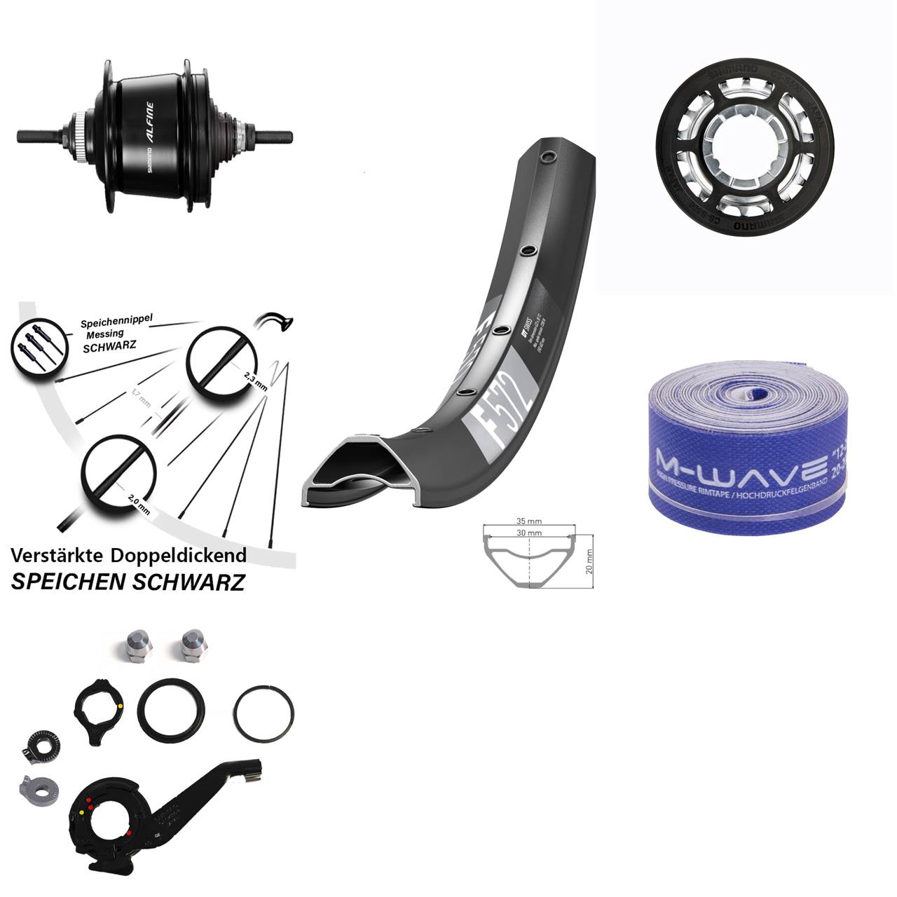 DT Swiss F572 Hinterrad Shimano Alfine 8 Gang Disc 29 Zoll