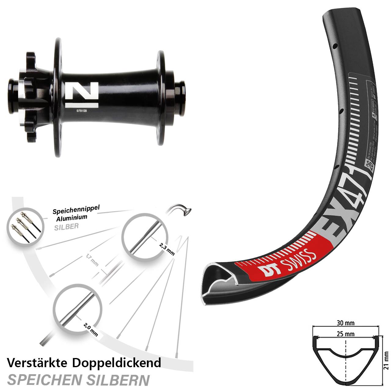 DT Swiss EX 471 Novatec D791 Disc 29 Zoll Vorderrad 15x100