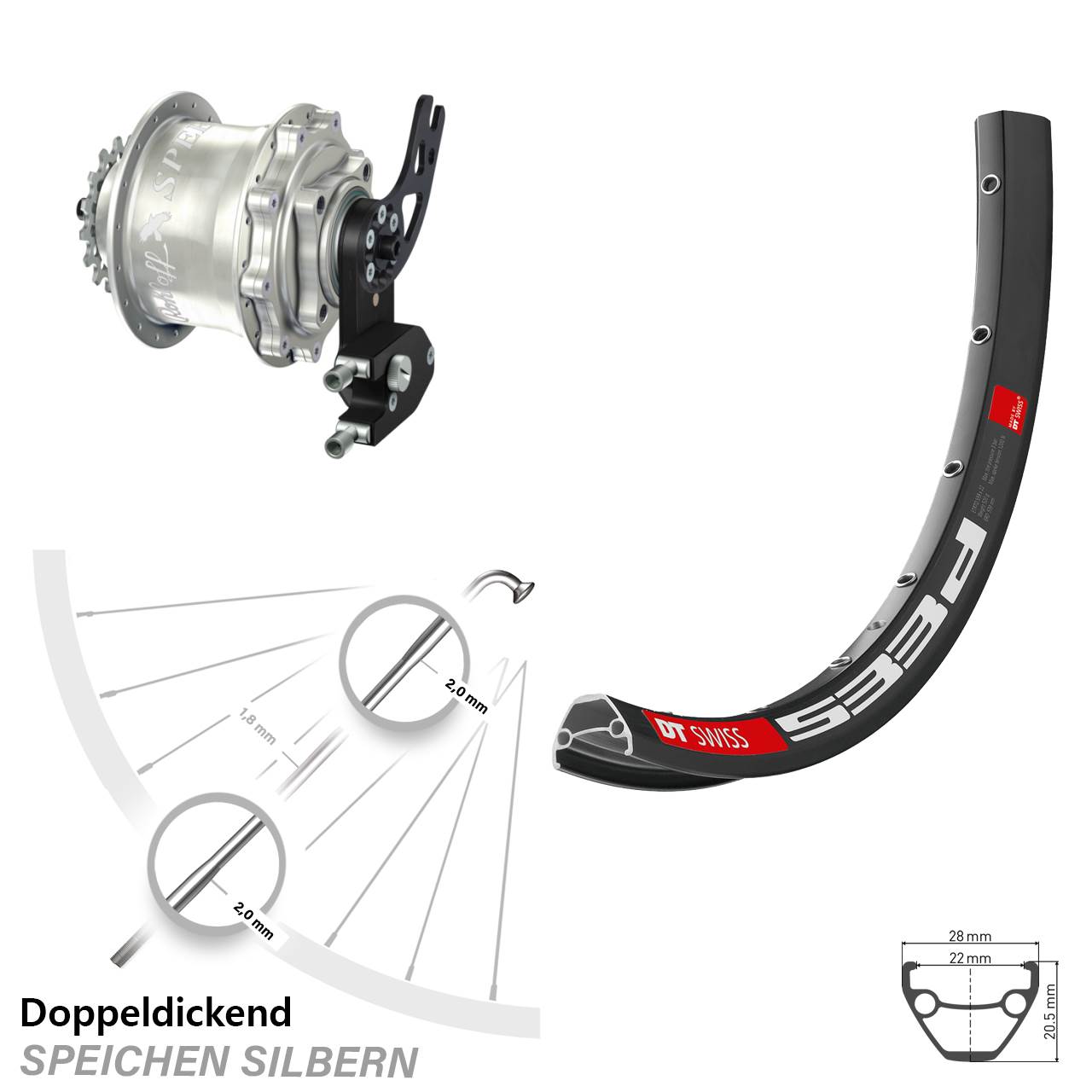 27,5 Zoll DT Swiss 533d Rohloff Speedhub 500/14 CC DB PM