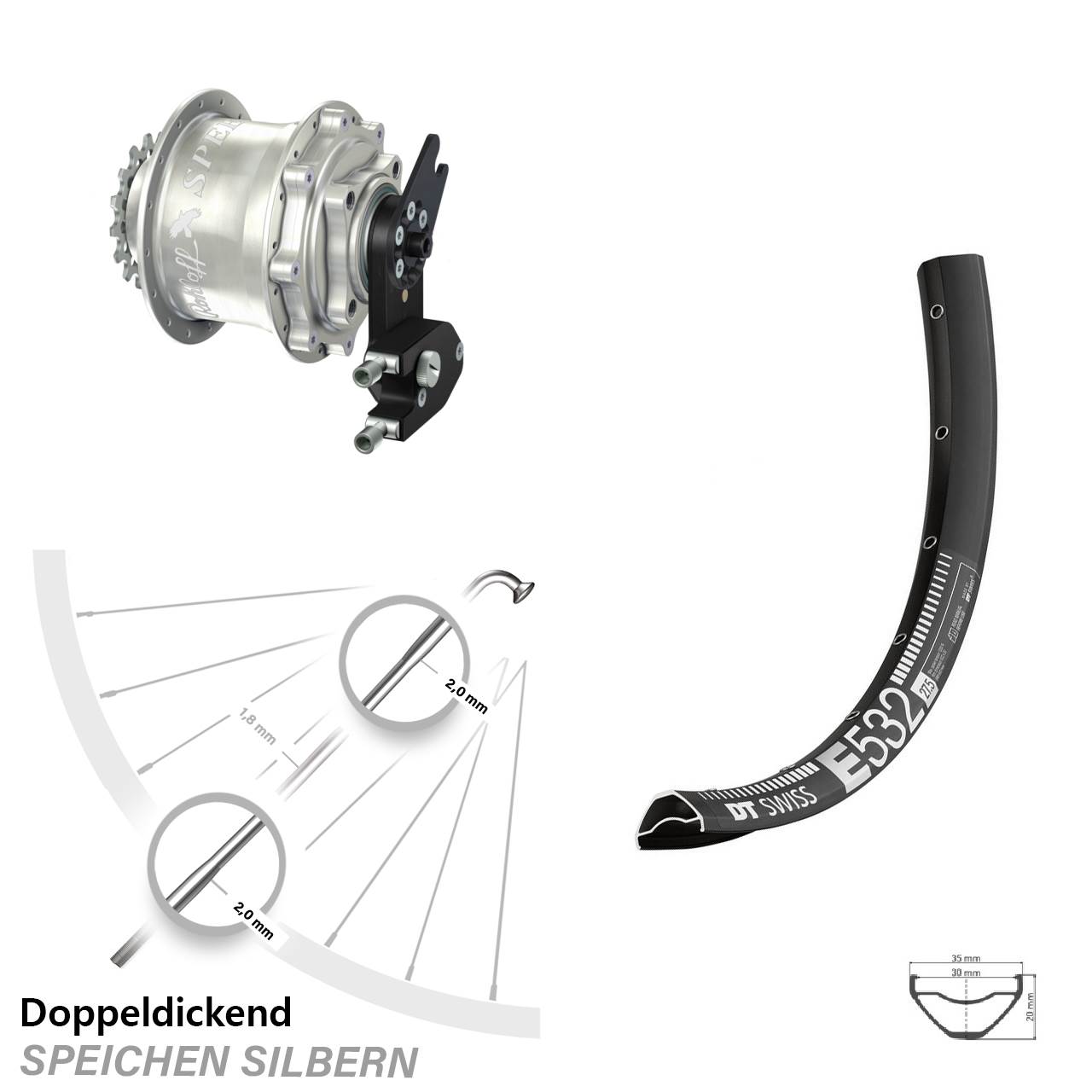 29 Zoll DT Swiss E532 Rohloff Speedhub 500/14 CC DB OEM2