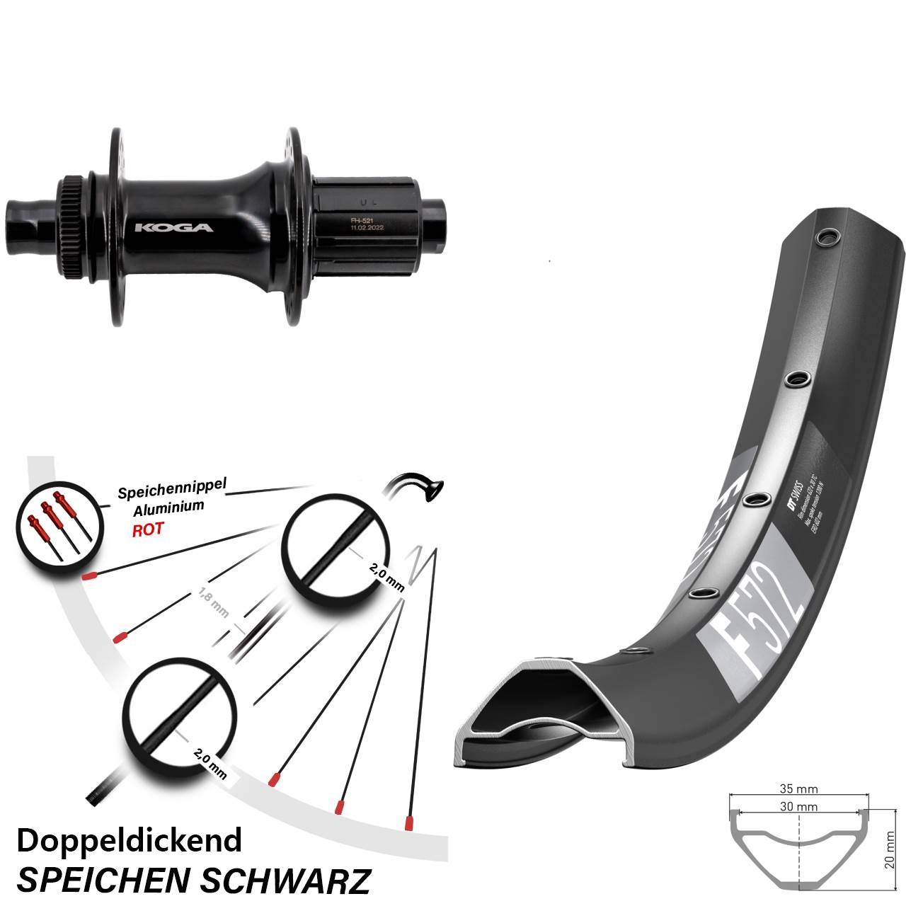 Disc Hinterrad 29 Zoll DT Swiss F572 Formula ECT-148S 8-11 fach HG 12x148