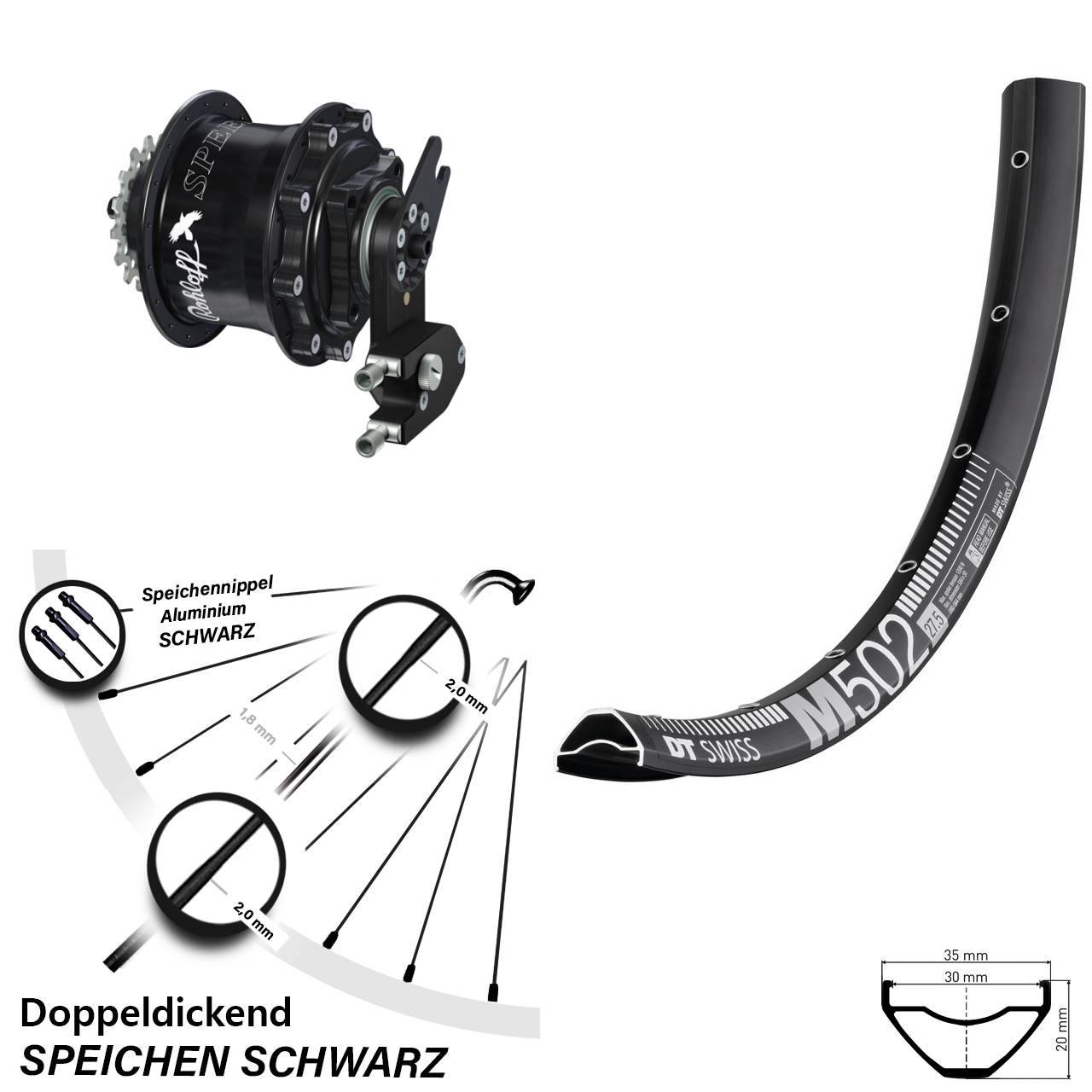 Rohloff Speedhub CC OEM2 DT Swiss M 502 Hinterrad 29 Zoll