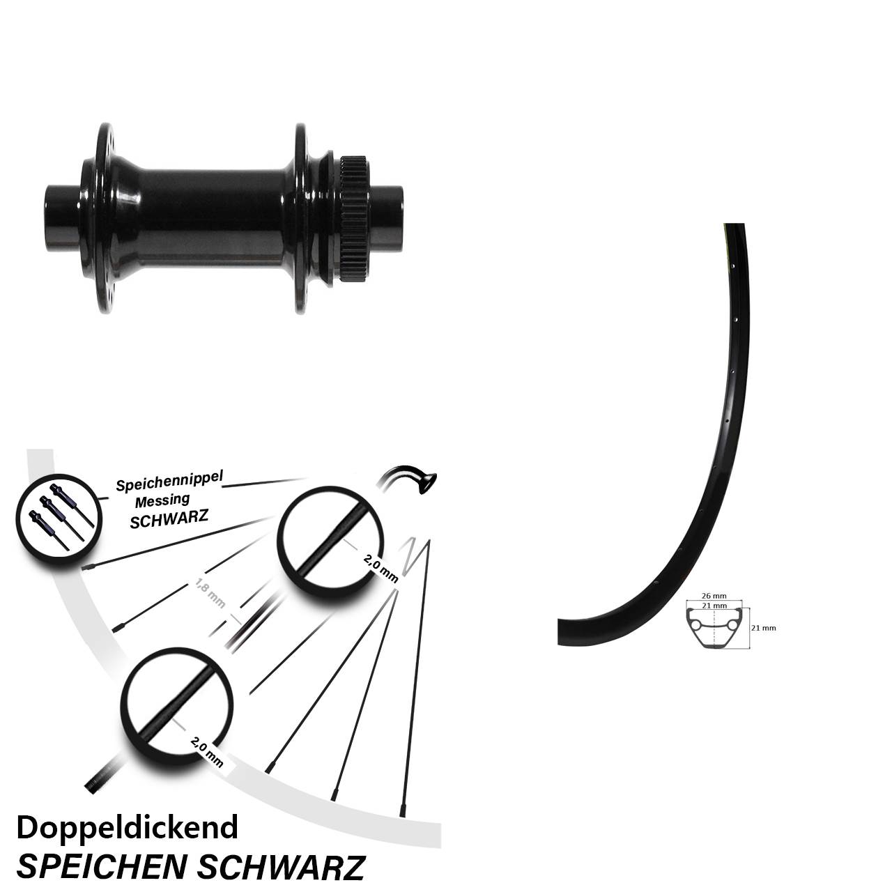 27,5 Zoll Gravel Vorderrad Formula CL-712 Giant Centerlock