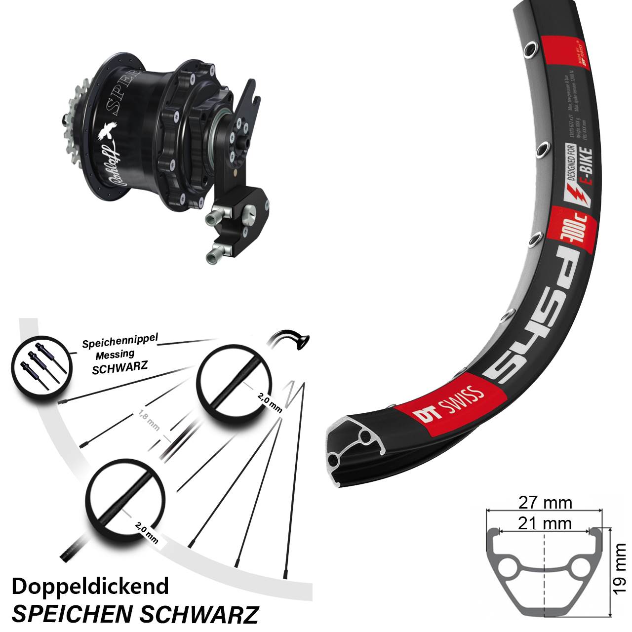 28/29 Zoll Hinterrad Rohloff CC DB OEM2 DT Swiss 545