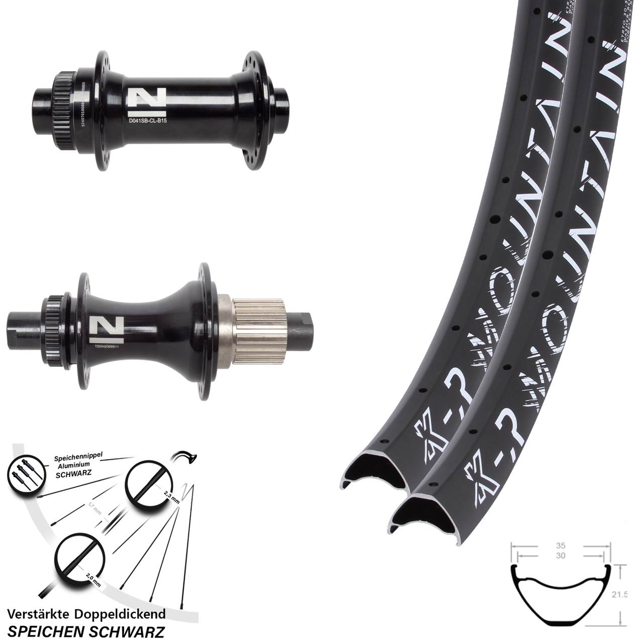 KX-R Mountain Novatec D041 D462SB 27,5 Zoll Disc Laufradsatz 15x110 12x148 Micro Spline