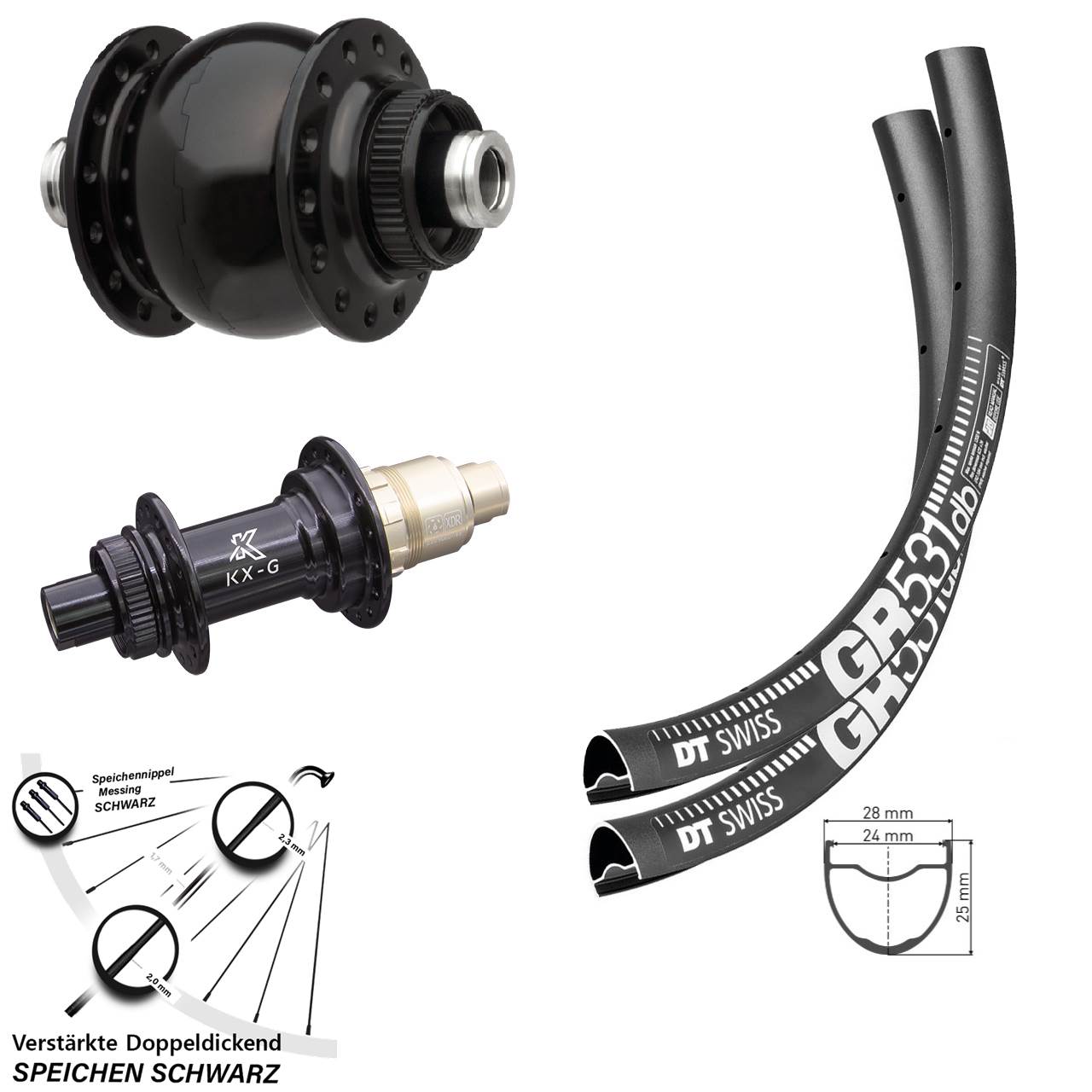 DT Swiss GR 531 KX-G SON 28-29 Zoll Disc Laufradsatz 12x100/142 XDR 11-12 fach