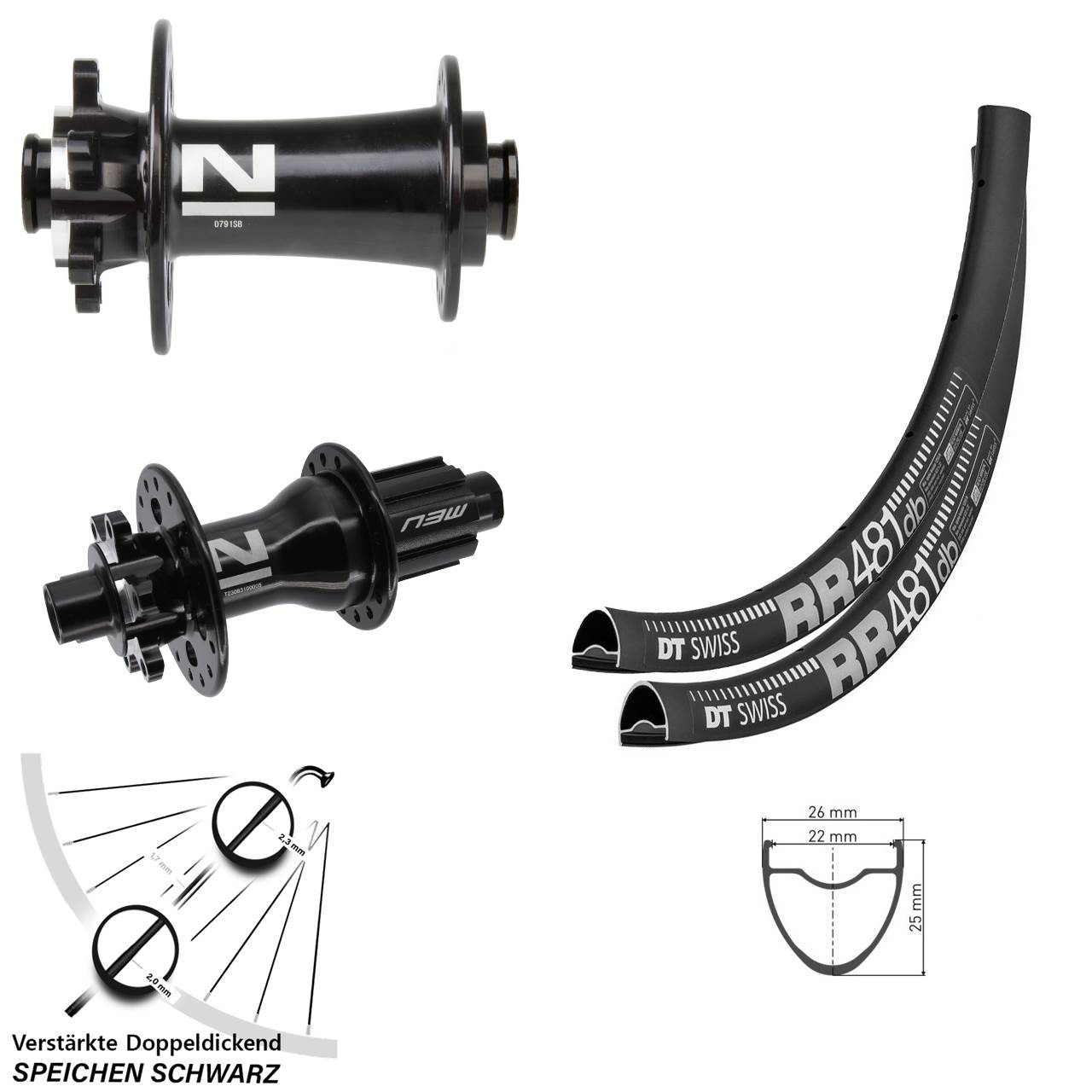 DT Swiss RR481 Novatec D791-Superlight 28 Zoll Laufradsatz 12x100/142 Campagnolo N3W