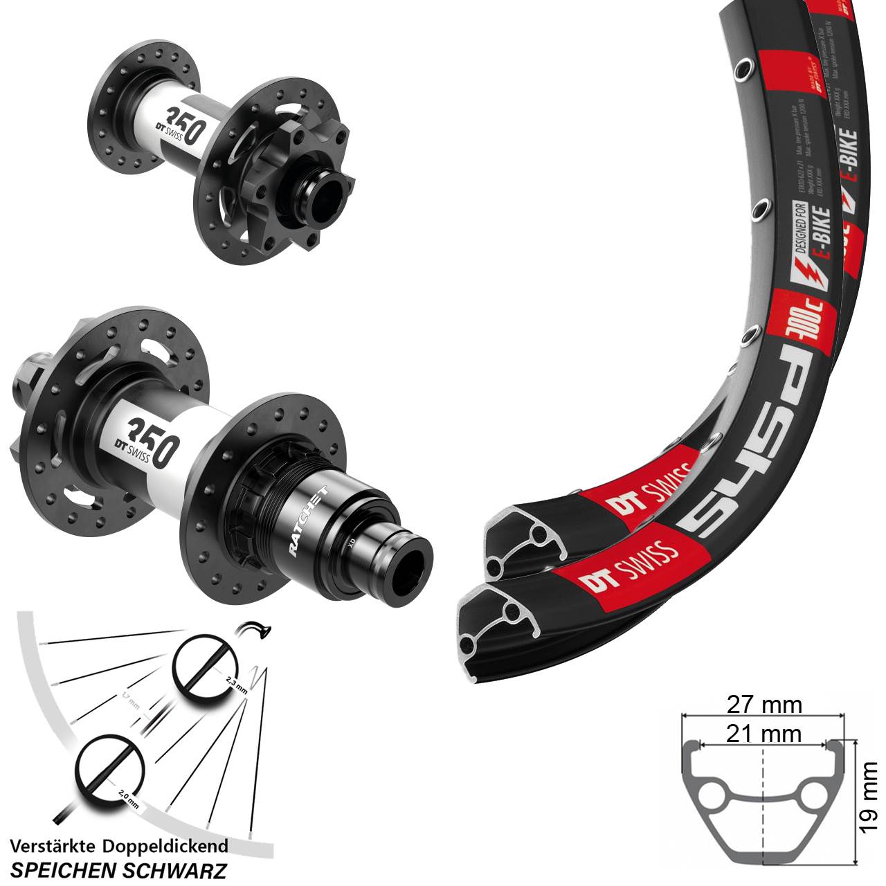 Disc Laufrad-Satz 15x100 12x142 26 Zoll DT Swiss 545 350 XD 11-12 fach