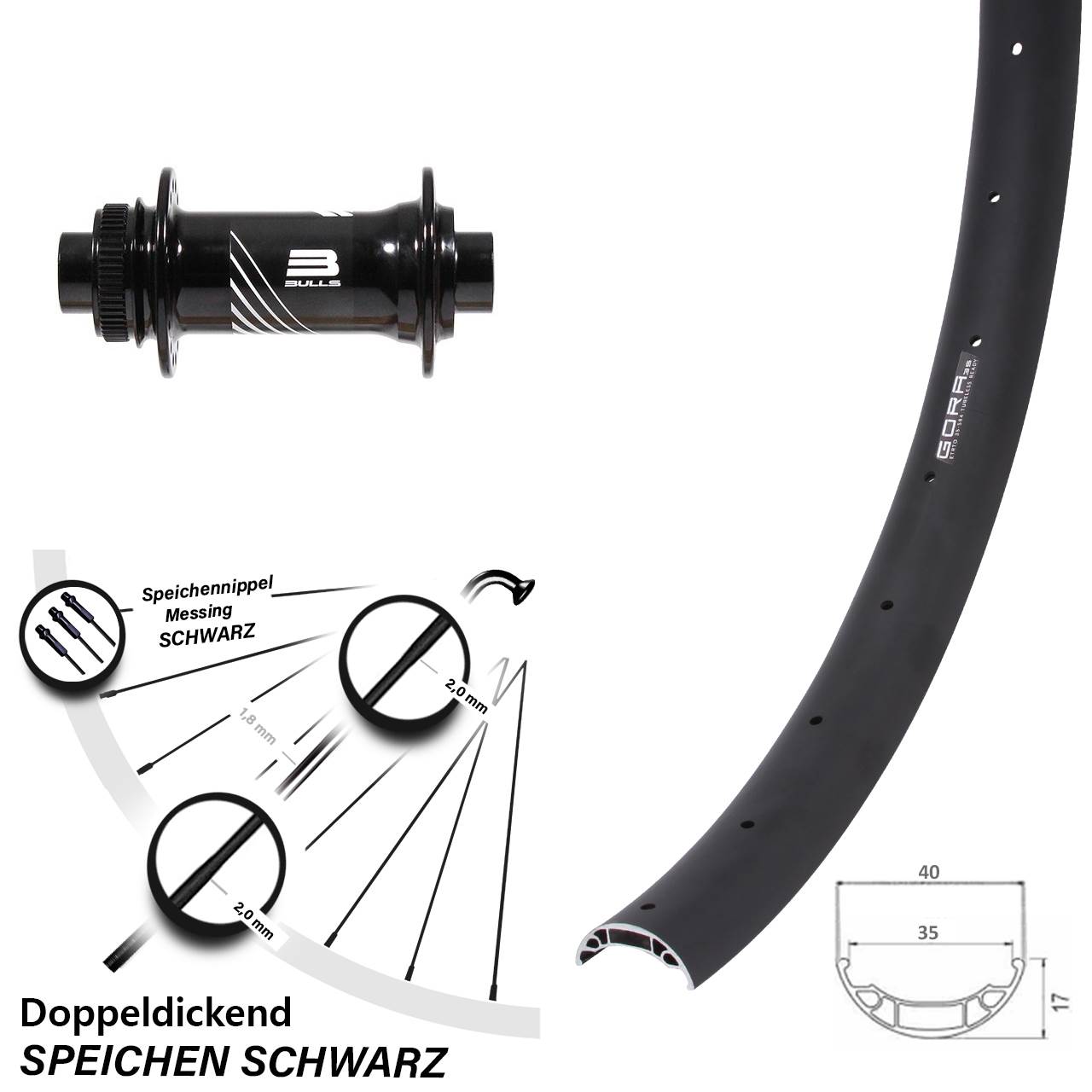27,5 Zoll Vorderrad Formula CL-811 Bulls Boost Gora 35 Centerlock