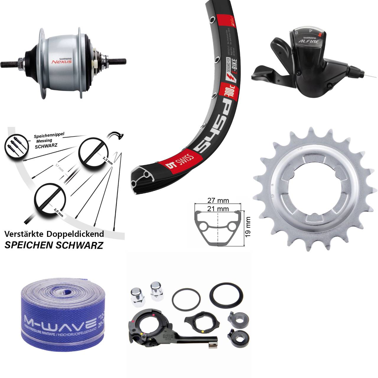 28 Zoll DT Swiss 545 Hinterrad Shimano Nexus 8 Gang Freilauf