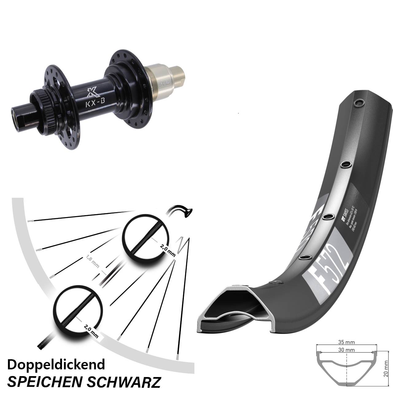 Disc Hinterrad 12x148 29 Zoll DT Swiss F572 KX-B XD