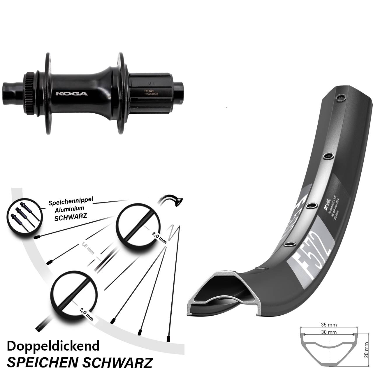 Hinterrad Centerlock 650B DT Swiss F572 Formula ECT-148S 8-11 fach HG 12x148