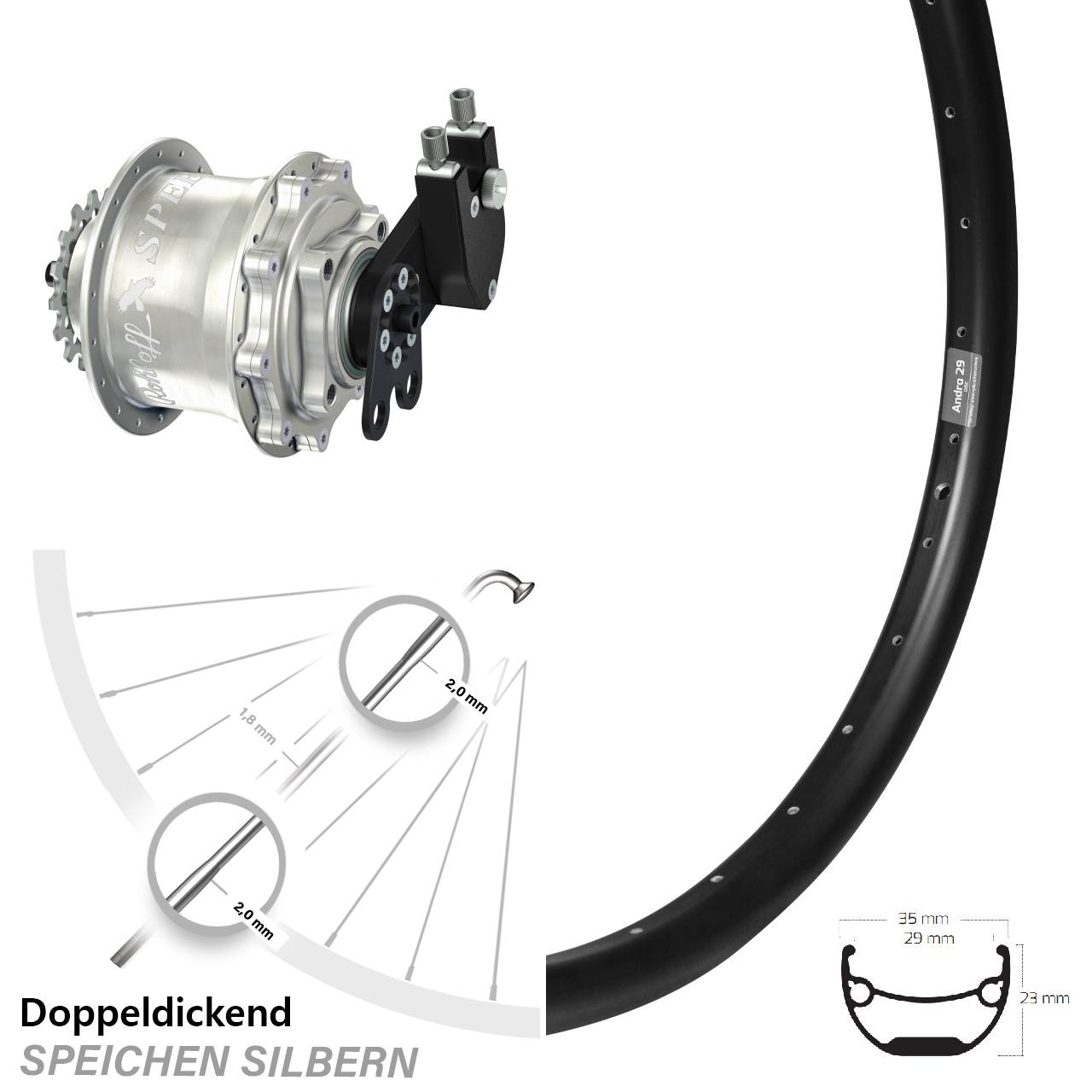 Ryde Andra 29 Zoll Rohloff 500/14 CC DB Tandem