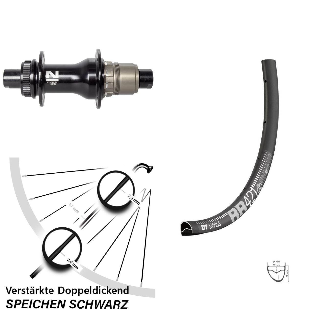 DT Swiss RR421 Novatec D792SB 28 Zoll Disc Laufrad 12x142 XDR 11-12 fach