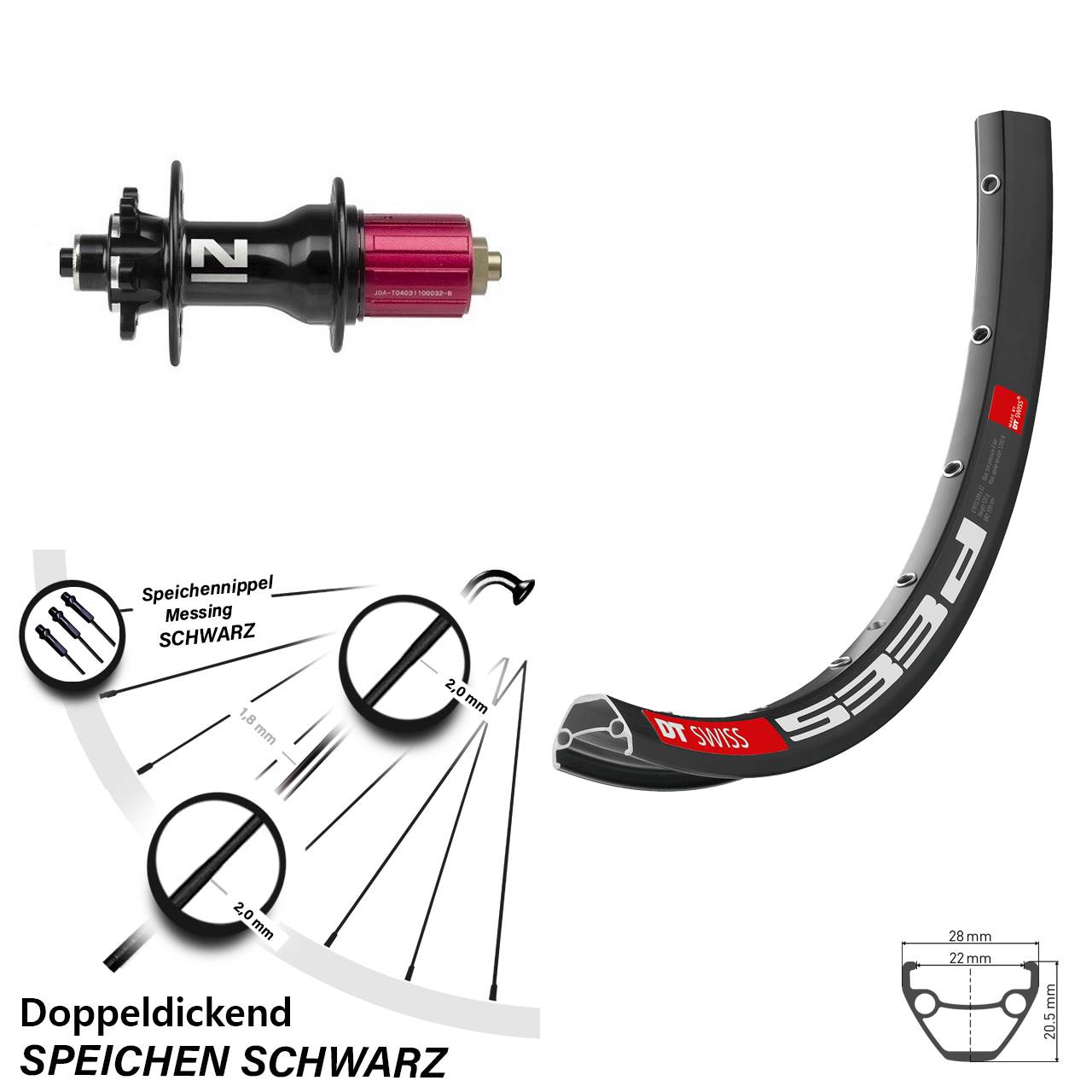 29 Zoll Vorderrad Novatec D792SB DT Swiss 533 D