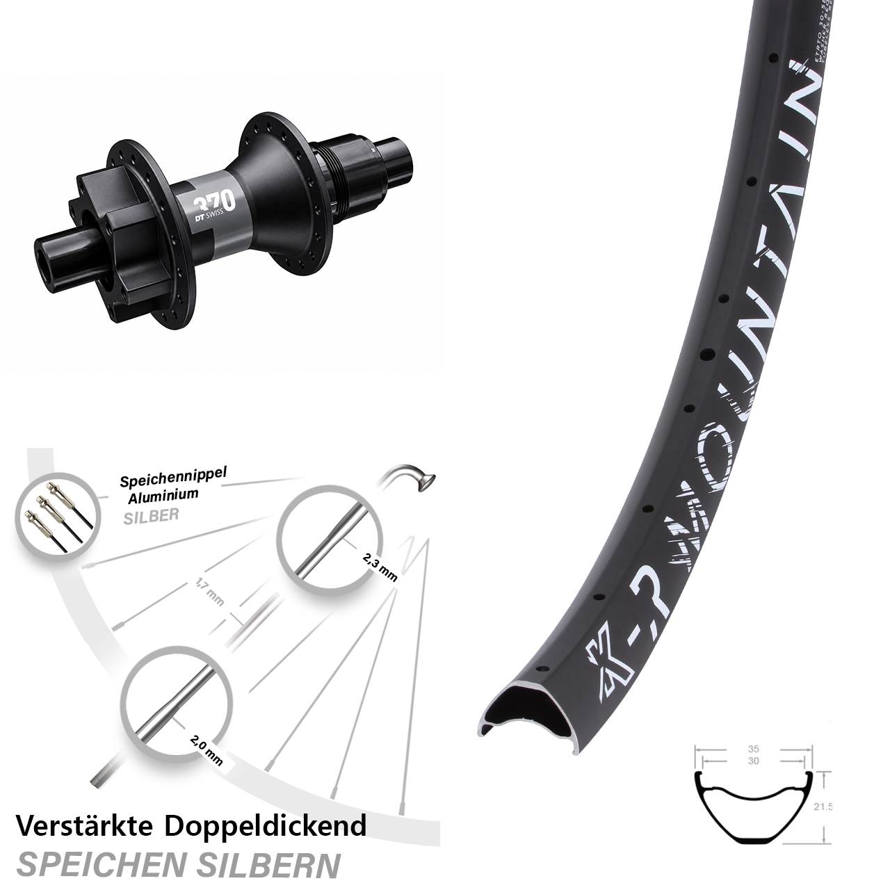 Disc Laufrad 12x142 29 Zoll KX-R Mountain DT Swiss 370 XD 11-12 fach