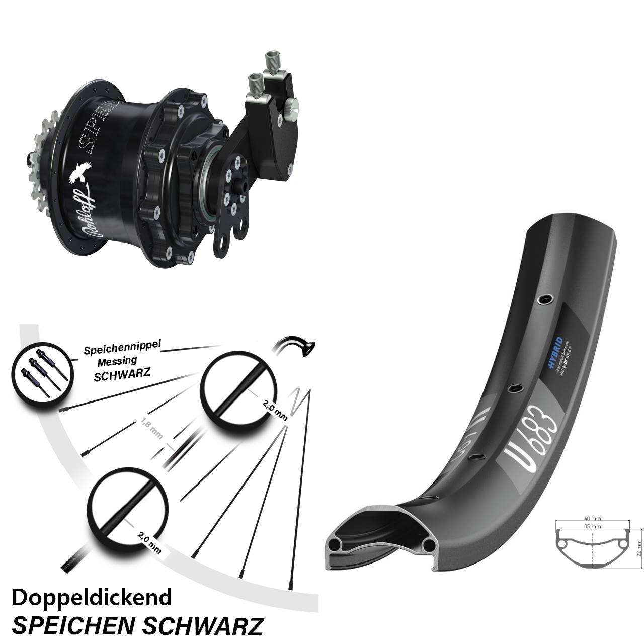 27,5 Zoll DT Swiss U683 Rohloff Speedhub CC DB