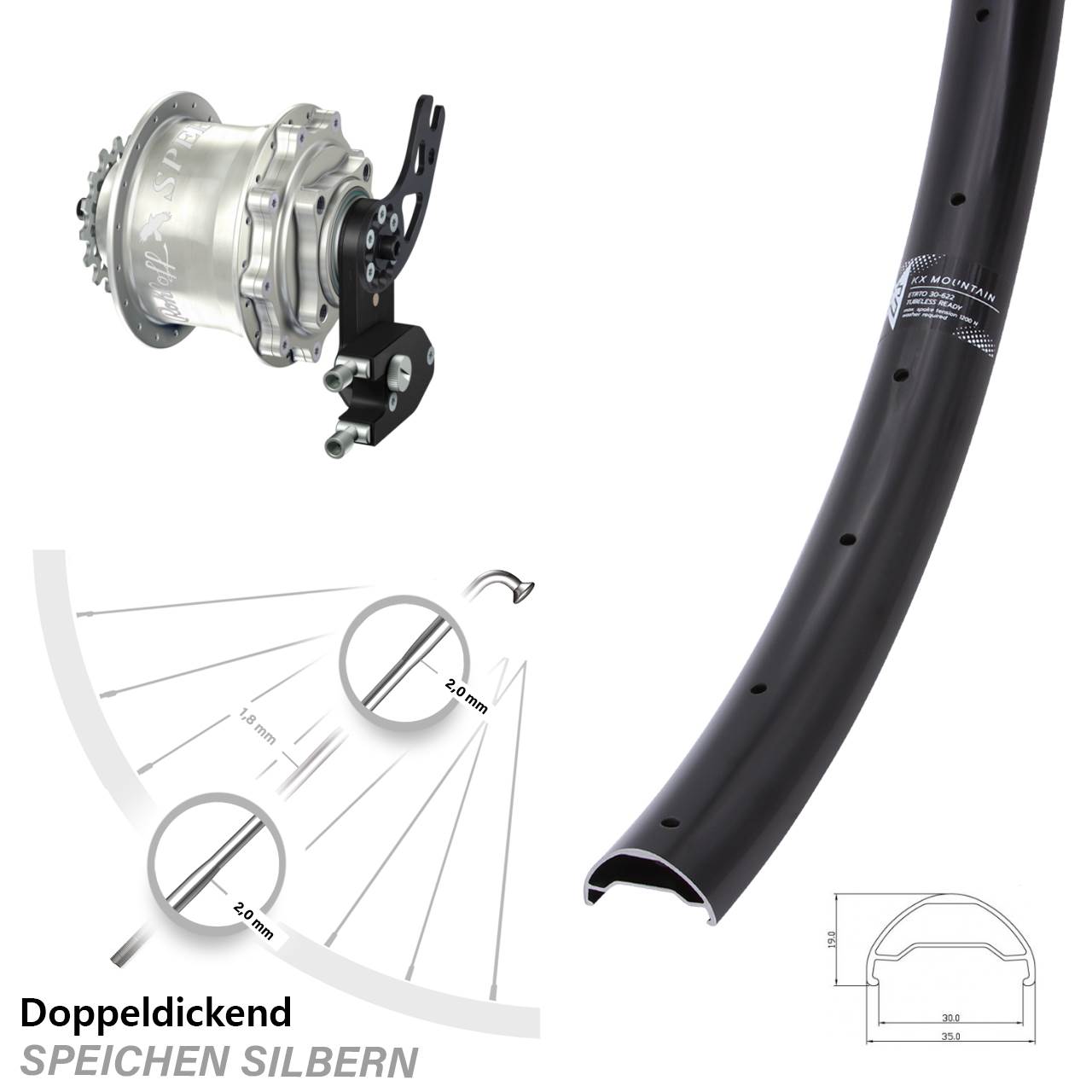 29 Zoll KX Mountain TR Rohloff Speedhub CC DB PM