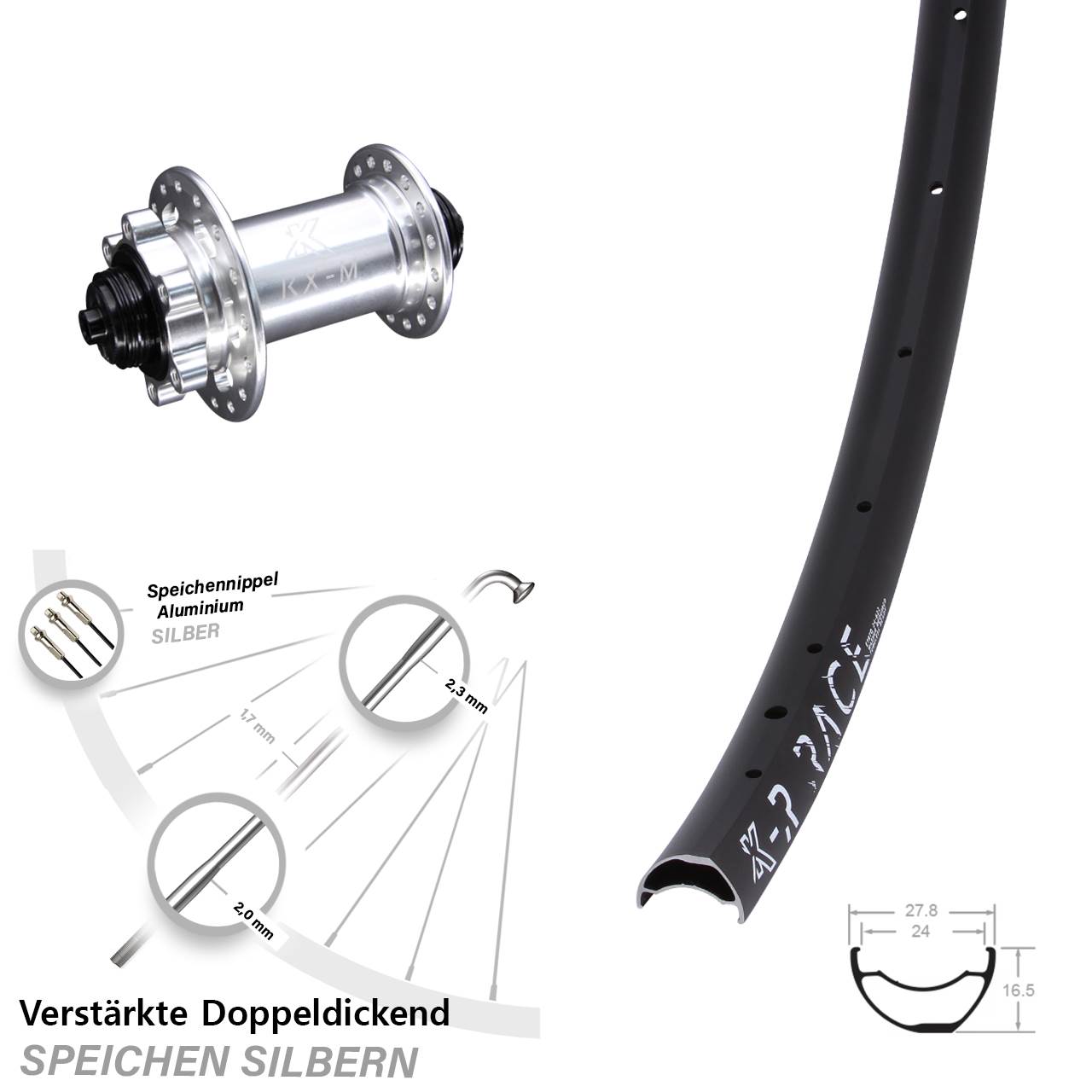 Disc Laufrad 28-29 Zoll KX-MR Race für Schnellspanner