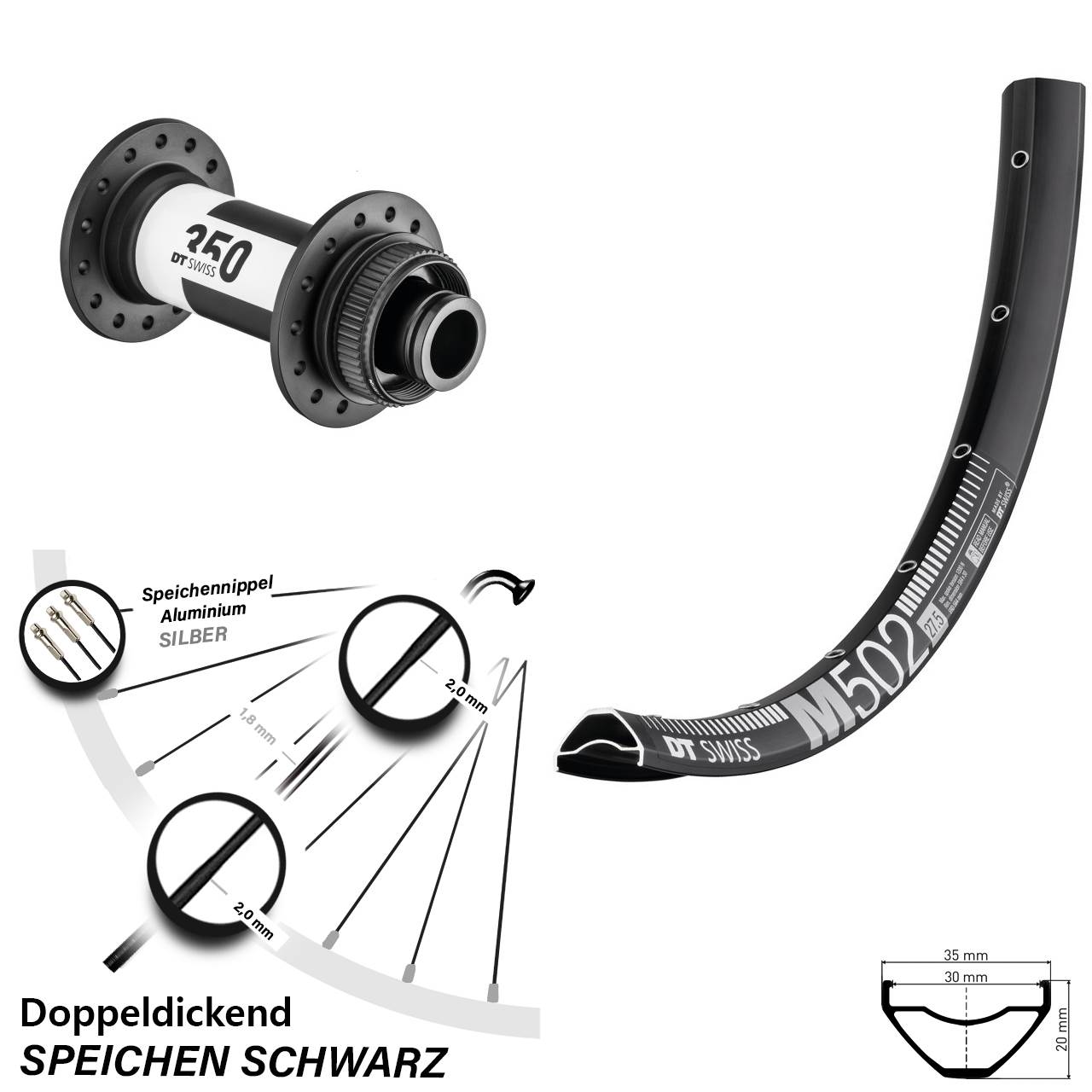 Boost Disc Laufrad 15x110 29 Zoll DT Swiss M502-350